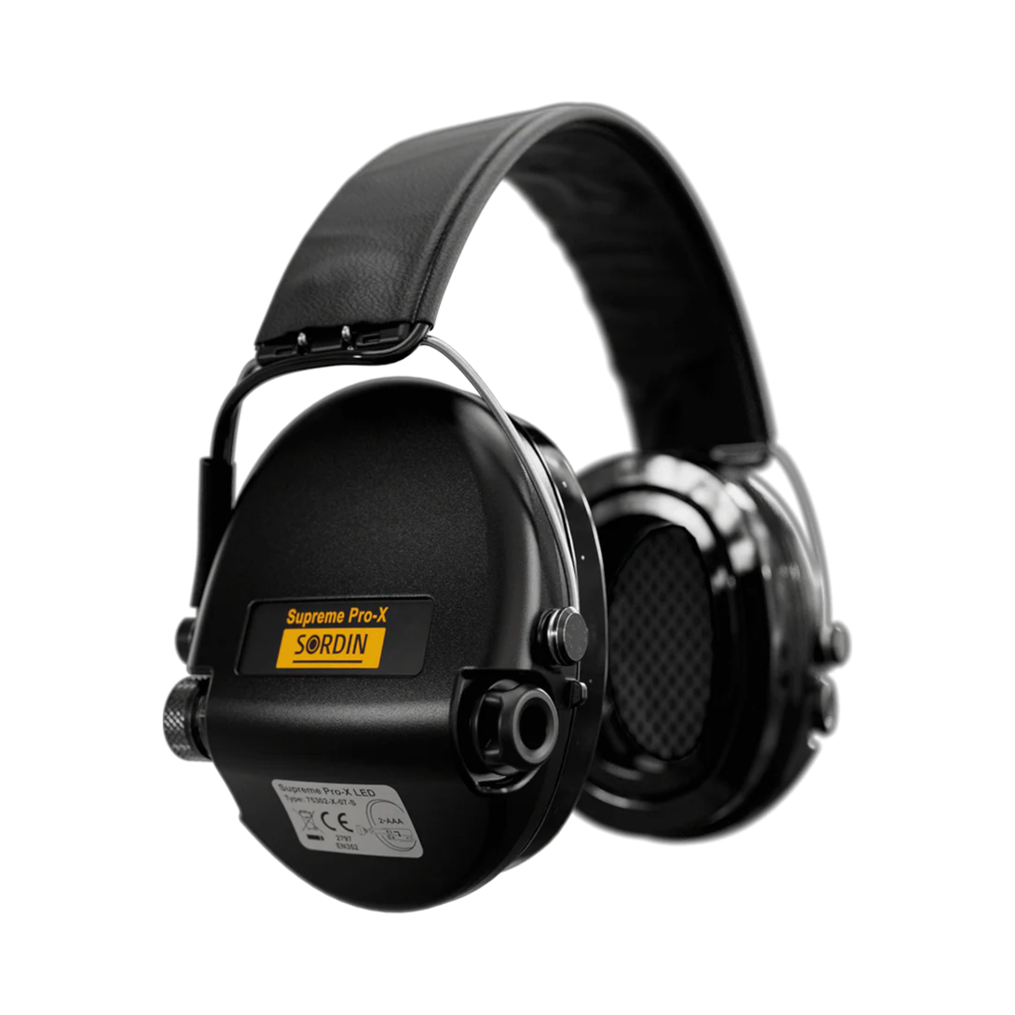 Sordin Supreme Pro-X LED galvas lente, melna, ar GEL