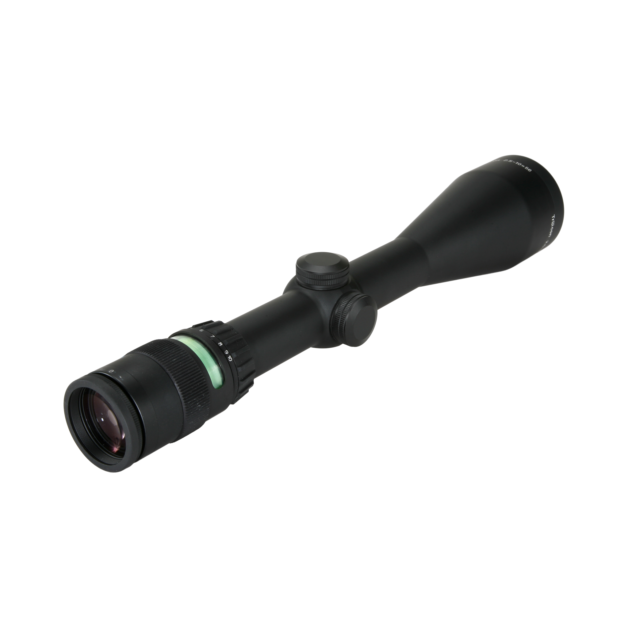 AccuPoint® 2,5–10x56 optiskais tēmēklis ar MIL-Dot tēmējlīniju un zaļu punktu, 30 mm, matēti melns, ar aizsargvāciņu