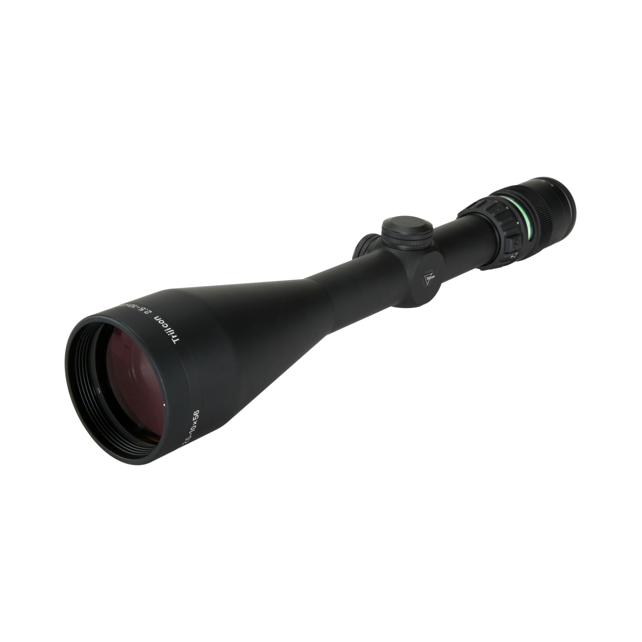 AccuPoint® 2,5–10x56 optiskais tēmēklis ar MIL-Dot tēmējlīniju un zaļu punktu, 30 mm, matēti melns, ar aizsargvāciņu