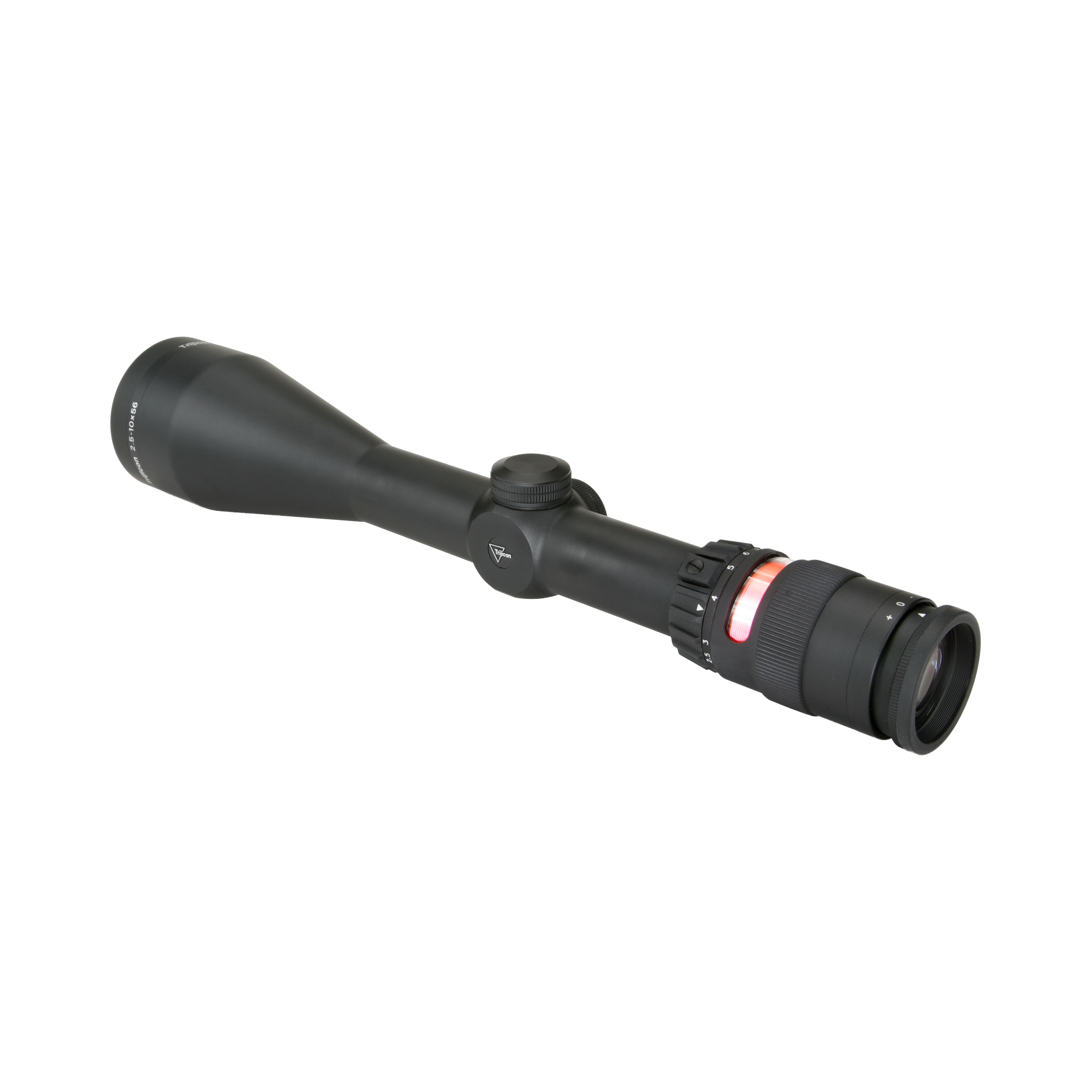 AccuPoint® 2,5–10x56 optiskais tēmēklis ar BAC, sarkanu trīsstūra tēmējlīniju, 30 mm, matēti melns, ar aizsargvāciņu