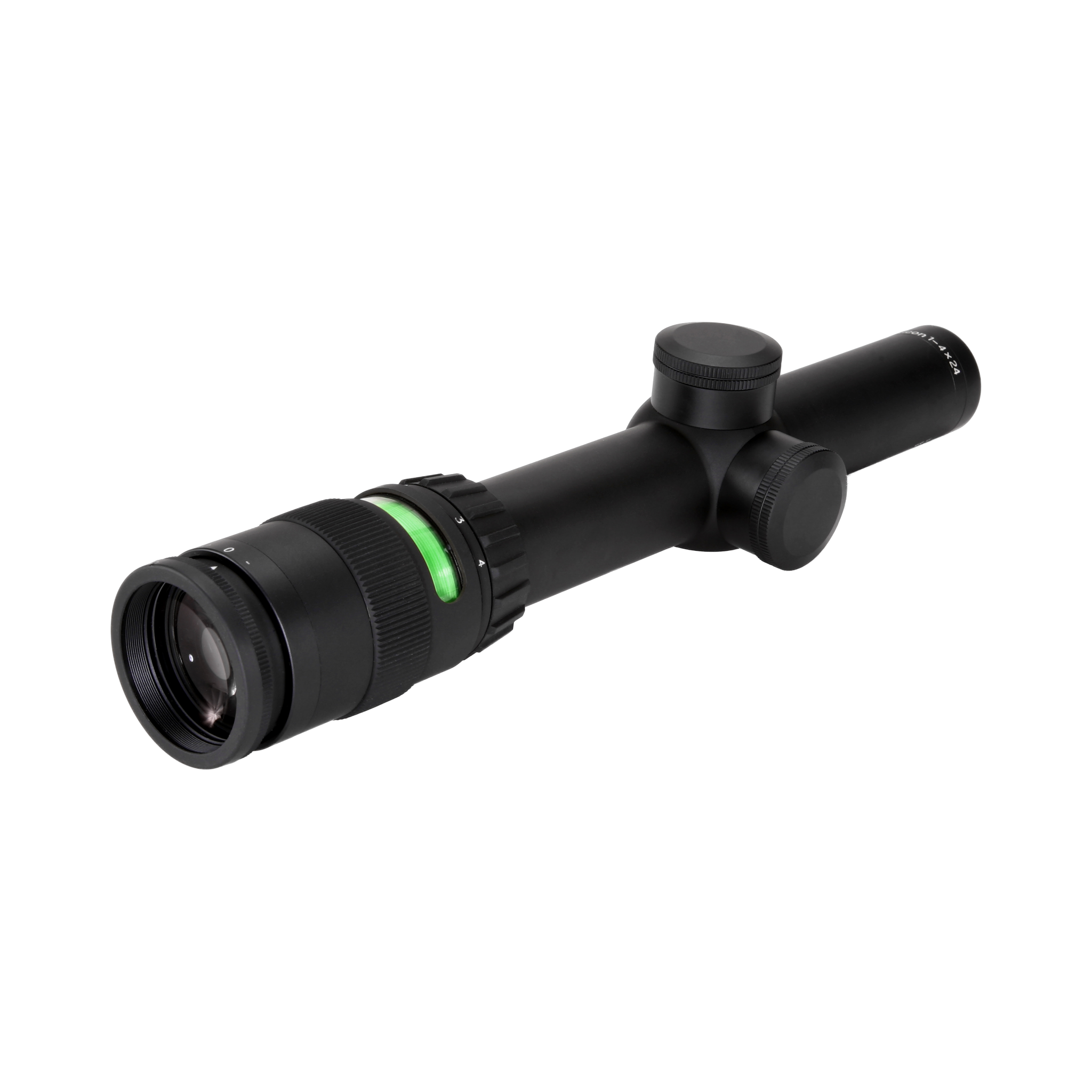 AccuPoint® 1-4x24 optiline sihik, saksa nr 4 ristjoon rohelise täpiga, 30 mm, mattmust, kaitsekorkiga