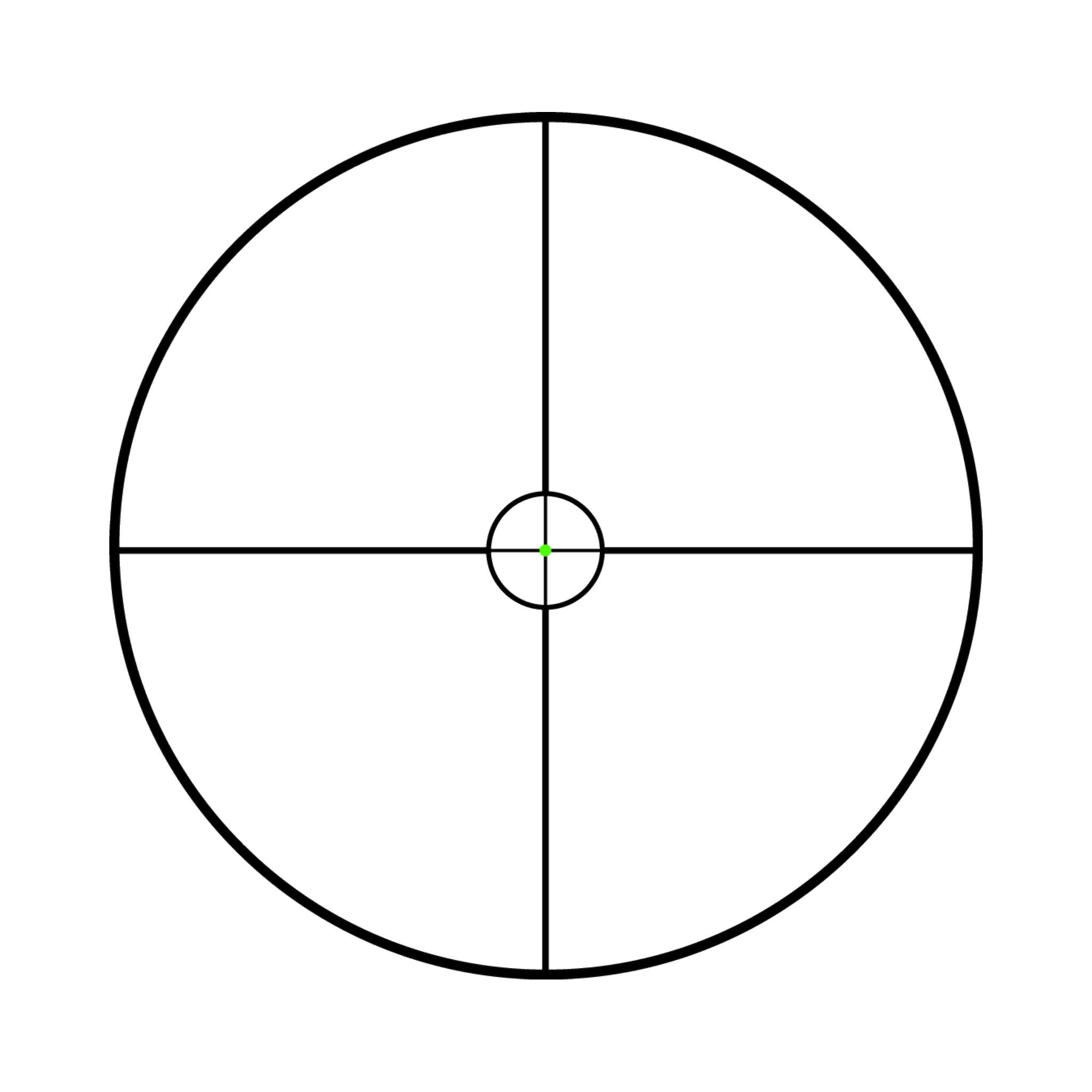 AccuPoint® 1-6x24 optiskais tēmēklis ar apļa-krusta tēmējlīniju un zaļu punktu, 30 mm, matēti melns, ar aizsargvāciņu
