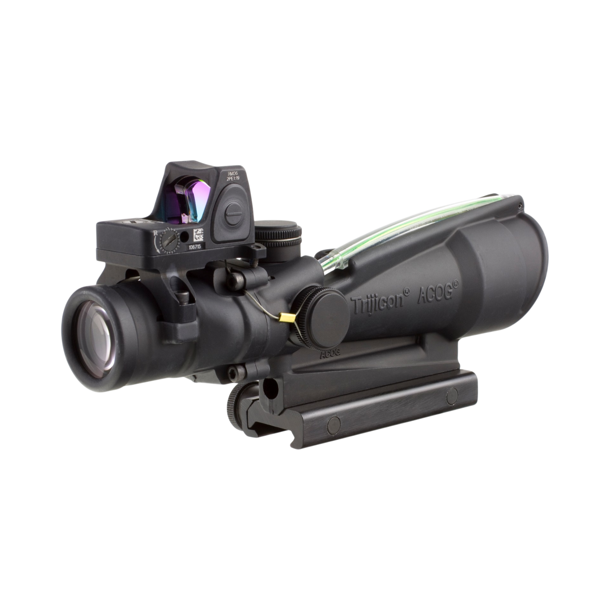 Trijicon ACOG® 3.5x35 Scope, Gr. Chev .223 D.I., Colt Knob Mount & 3.25 MOA Red RMR® Adj. LED Type 2