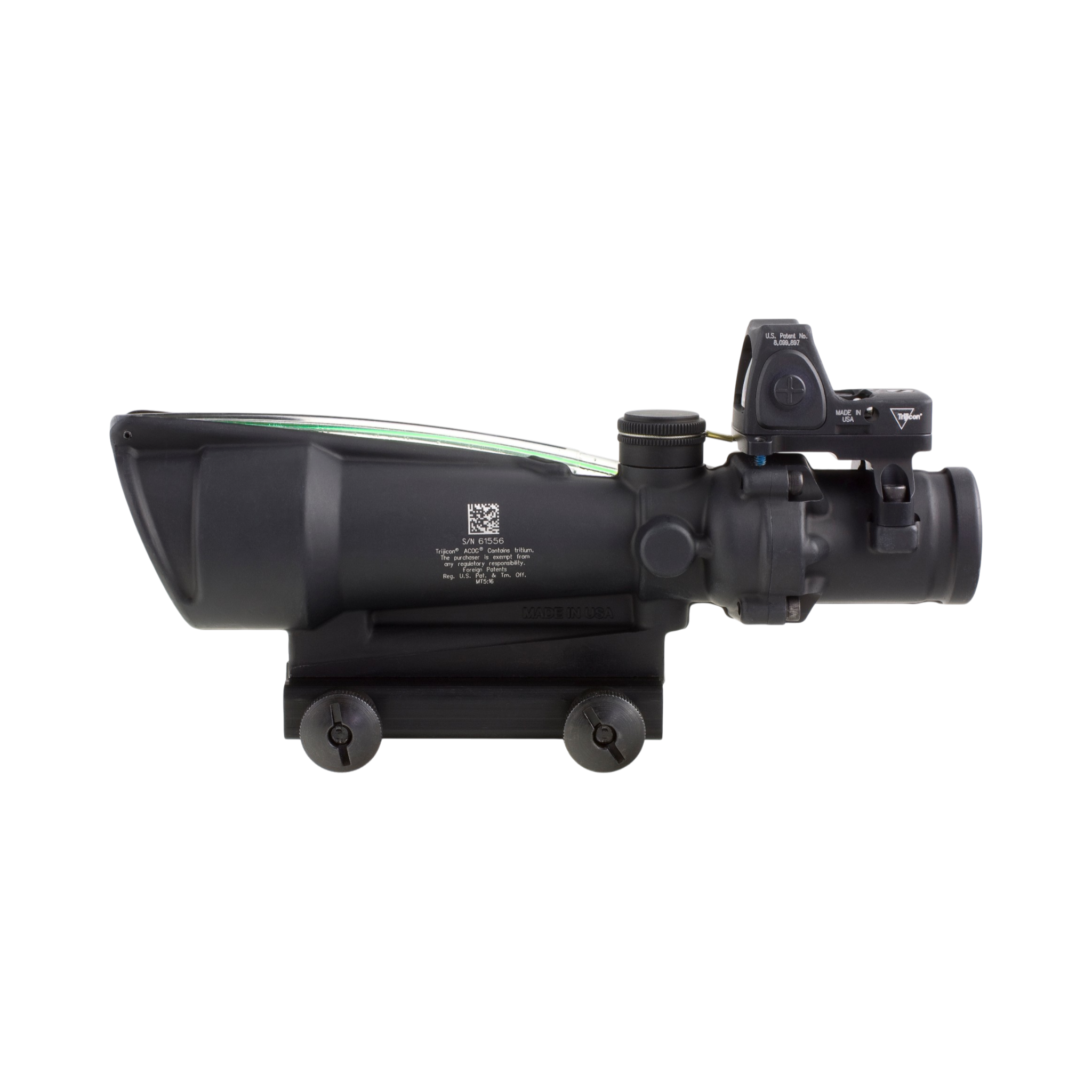 Trijicon ACOG® 3.5x35 Scope, Gr. Chev .223 D.I., Colt Knob Mount & 3.25 MOA Red RMR® Adj. LED Type 2