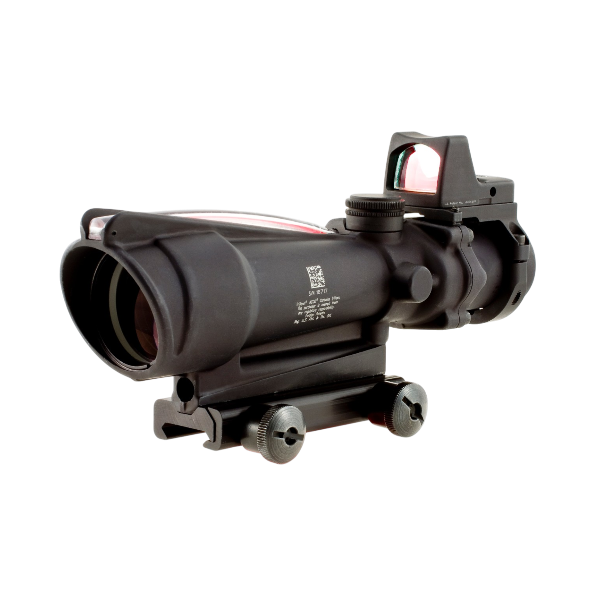 Trijicon ACOG® 3.5x35, D.I. Red Crosshair .223 Reticle, Colt Knob Mount & 3.25 MOA Red RMR Type 2