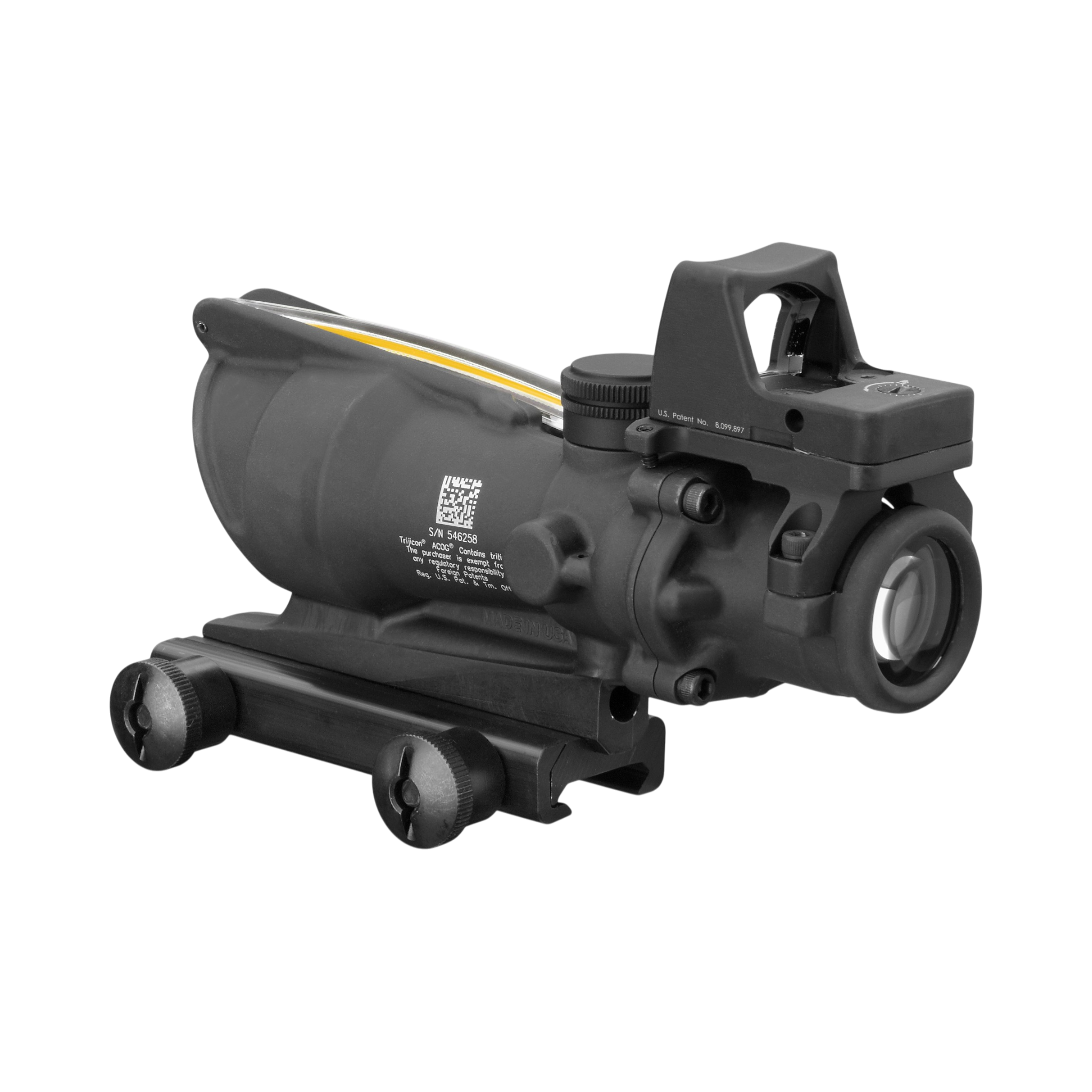 Trijicon ACOG® 4x32, D.I. Amber Crosshair .223 Reticle, Colt Knob Mount & 3.25 MOA Red RMR Type 2