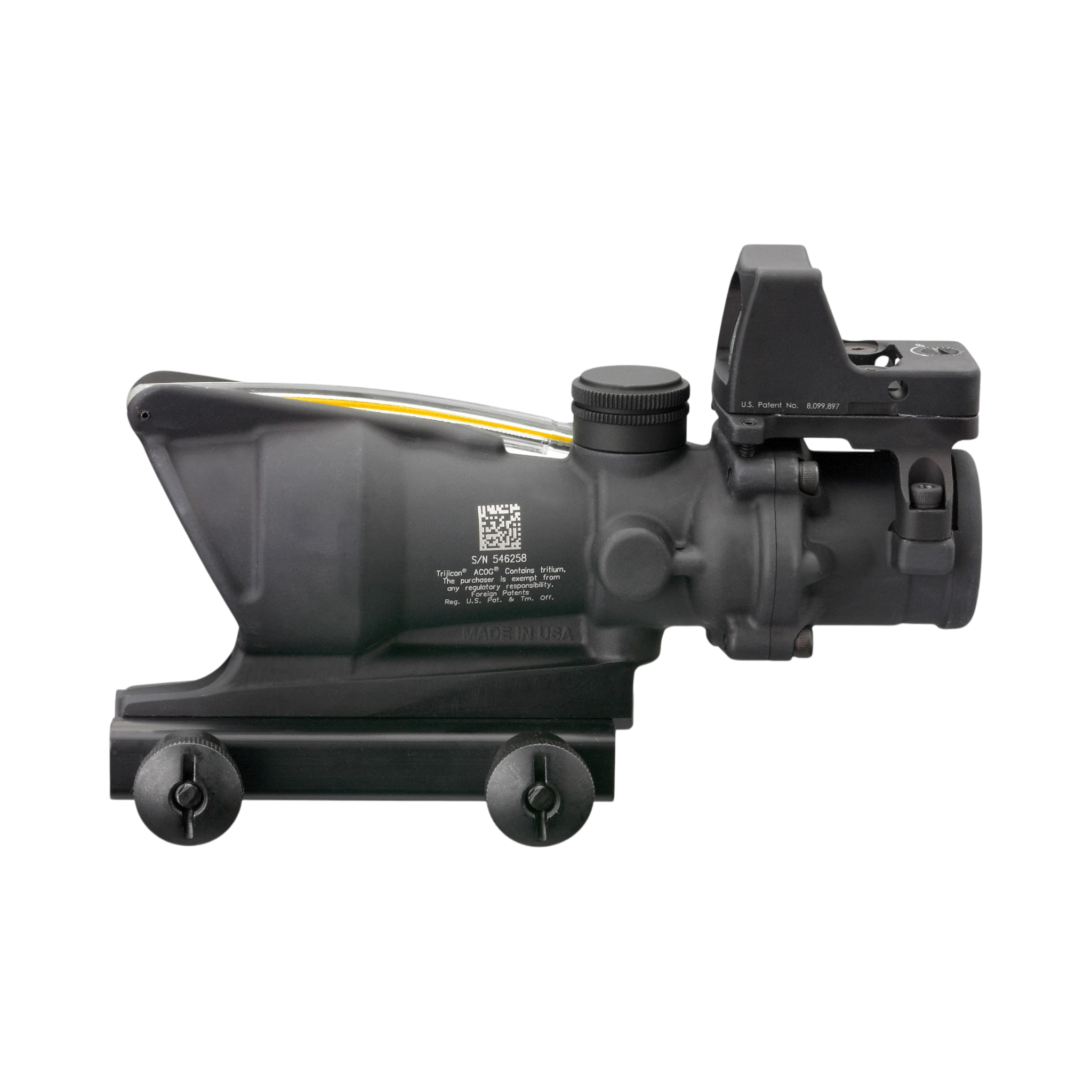 Trijicon ACOG® 4x32, D.I. Amber Crosshair .223 Reticle, Colt Knob Mount & 3.25 MOA Red RMR Type 2