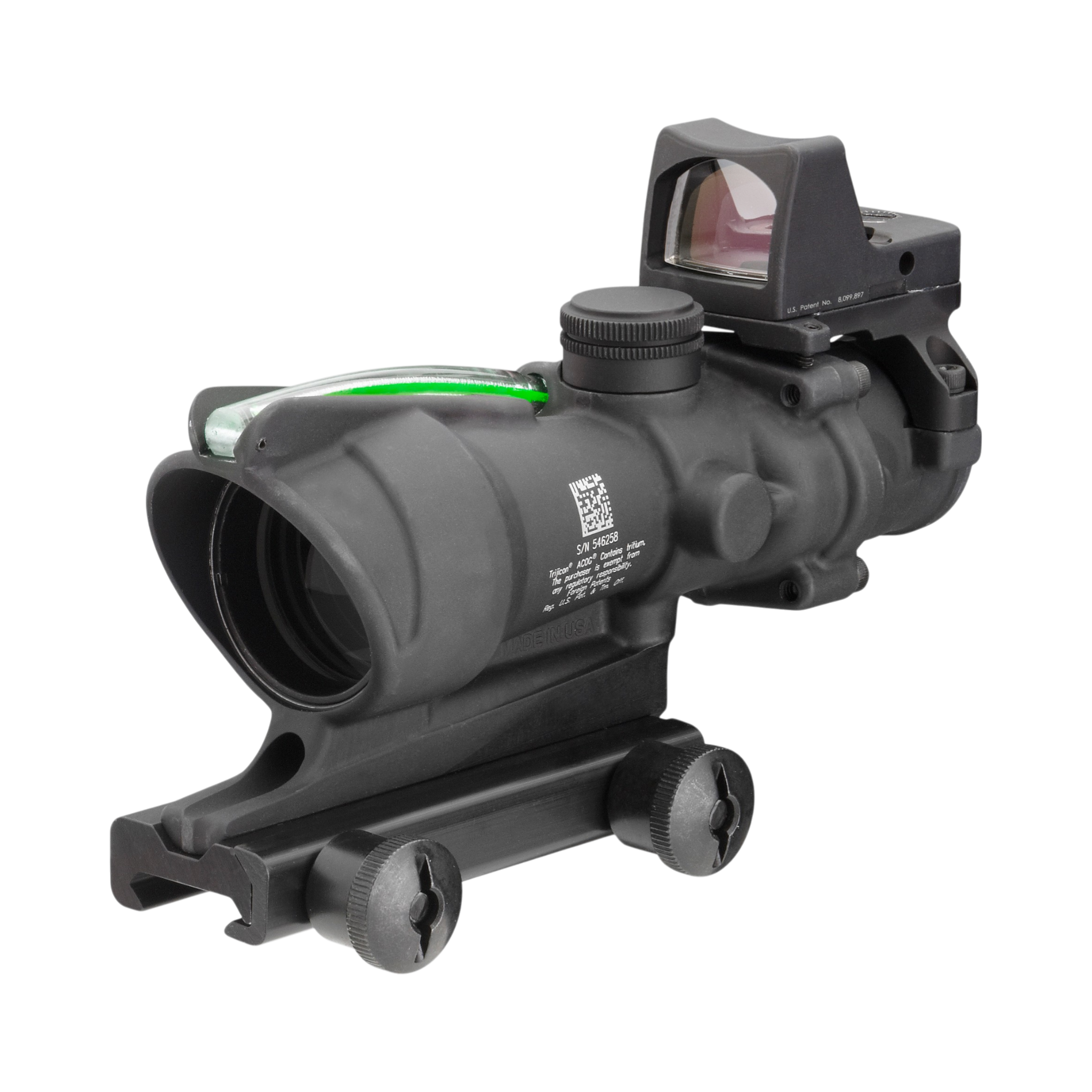 Trijicon ACOG® 4x32 Scope, Gr. Chev .223 D.I., Colt Knob Mount & 3.25 MOA Red RMR Type 2