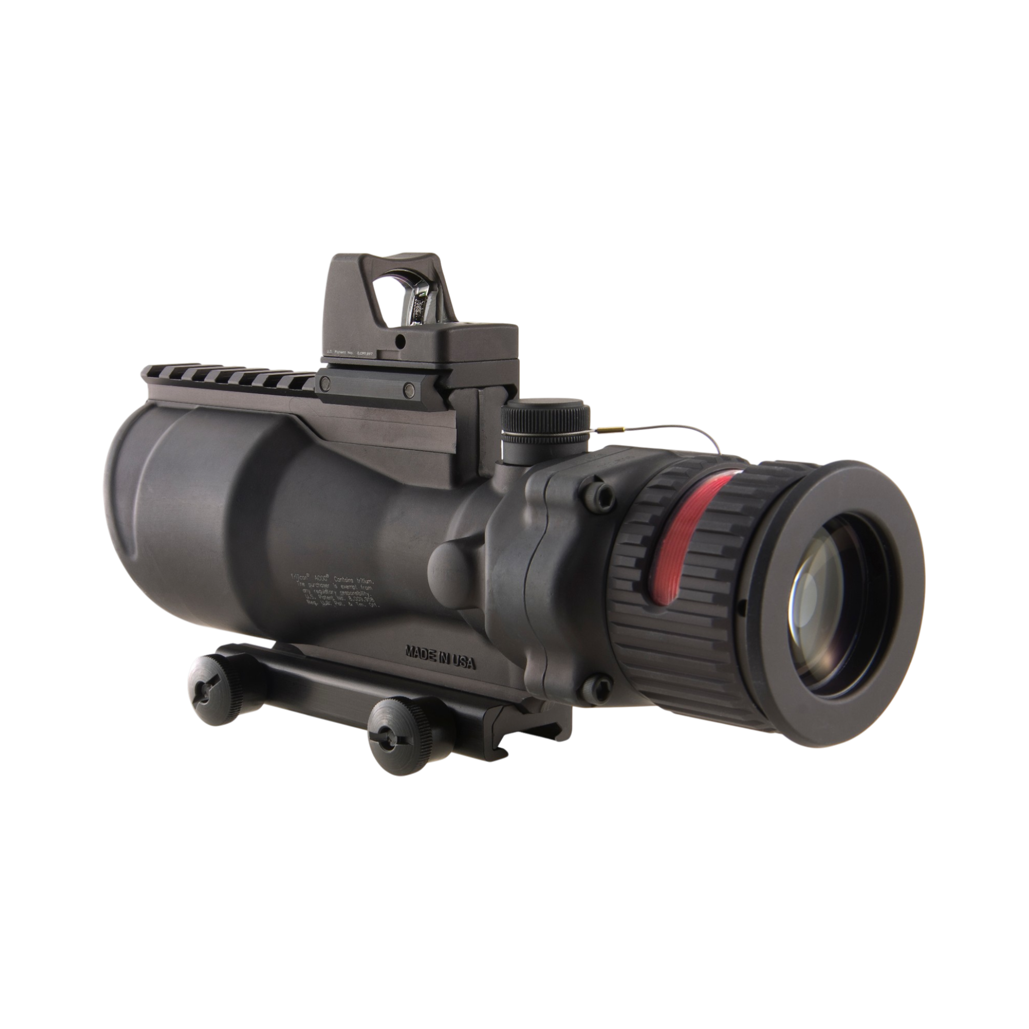 Trijicon ACOG® 6x48, D.I. Red Chevron .308 Reticle, Colt Knob Mount & 6.5 MOA Red RMR Type 2