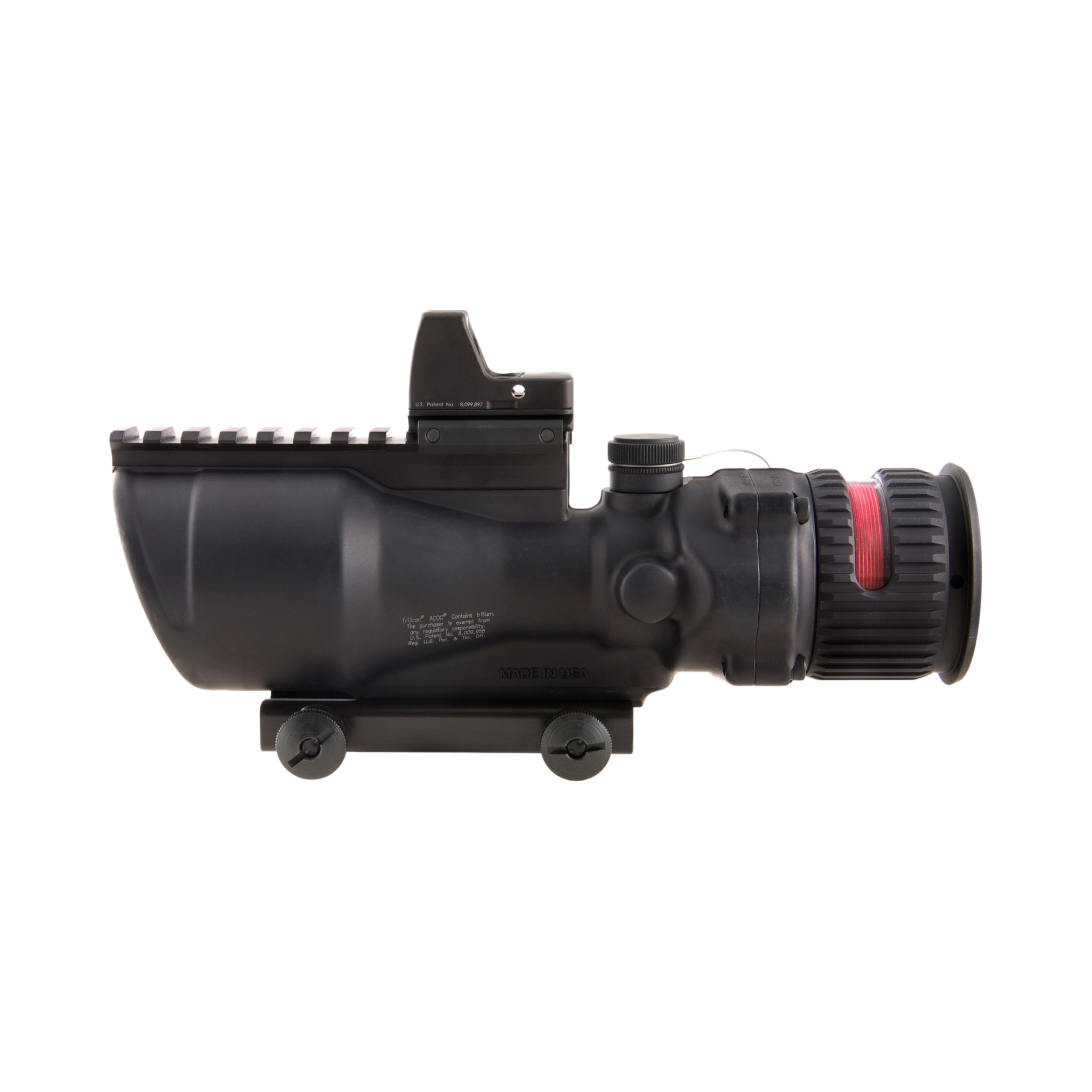 Trijicon ACOG® 6x48, D.I. Red Chevron .308 Reticle, Colt Knob Mount & 6.5 MOA Red RMR Type 2