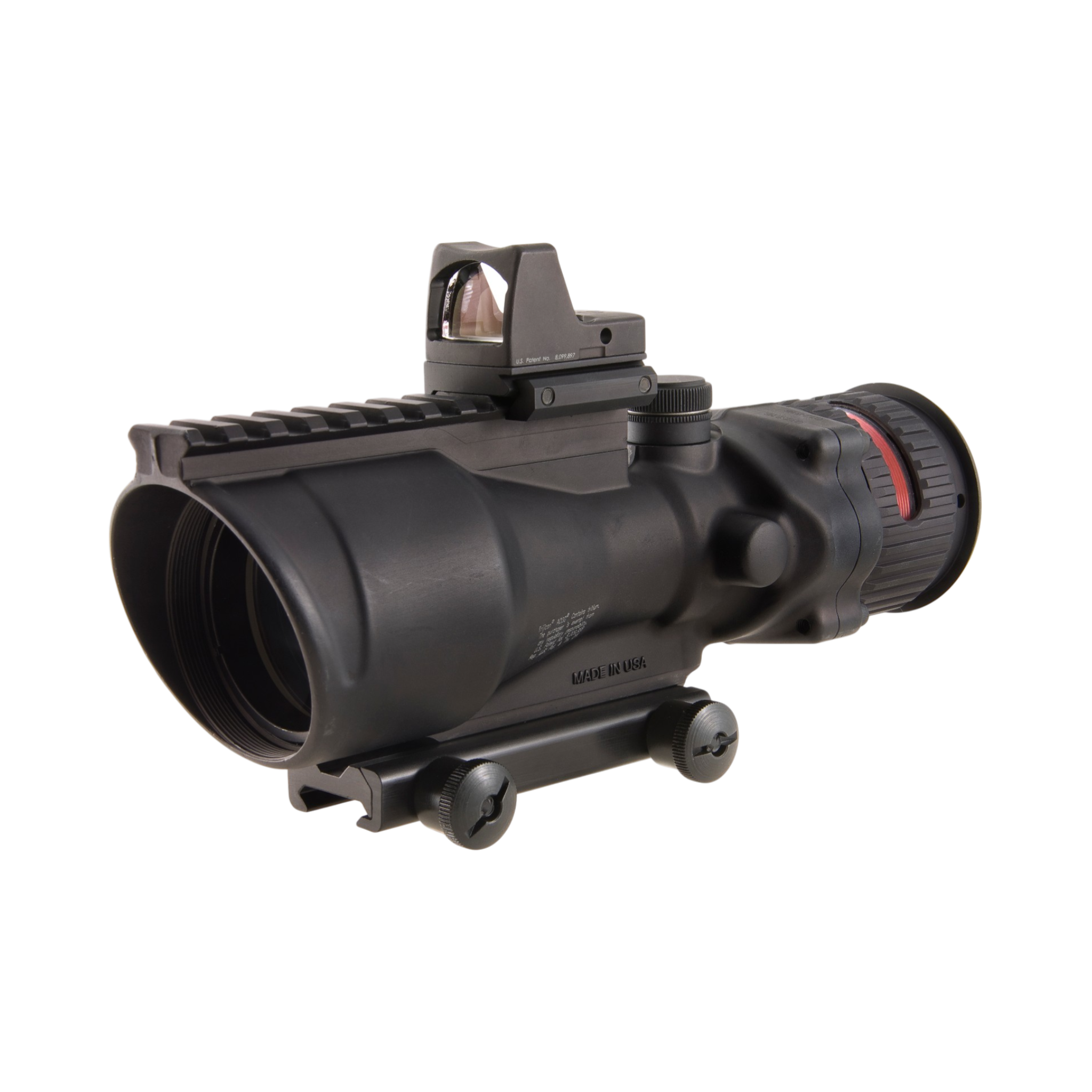 Trijicon ACOG® 6x48, D.I. Red Chevron .308 Reticle, Colt Knob Mount & 6.5 MOA Red RMR Type 2