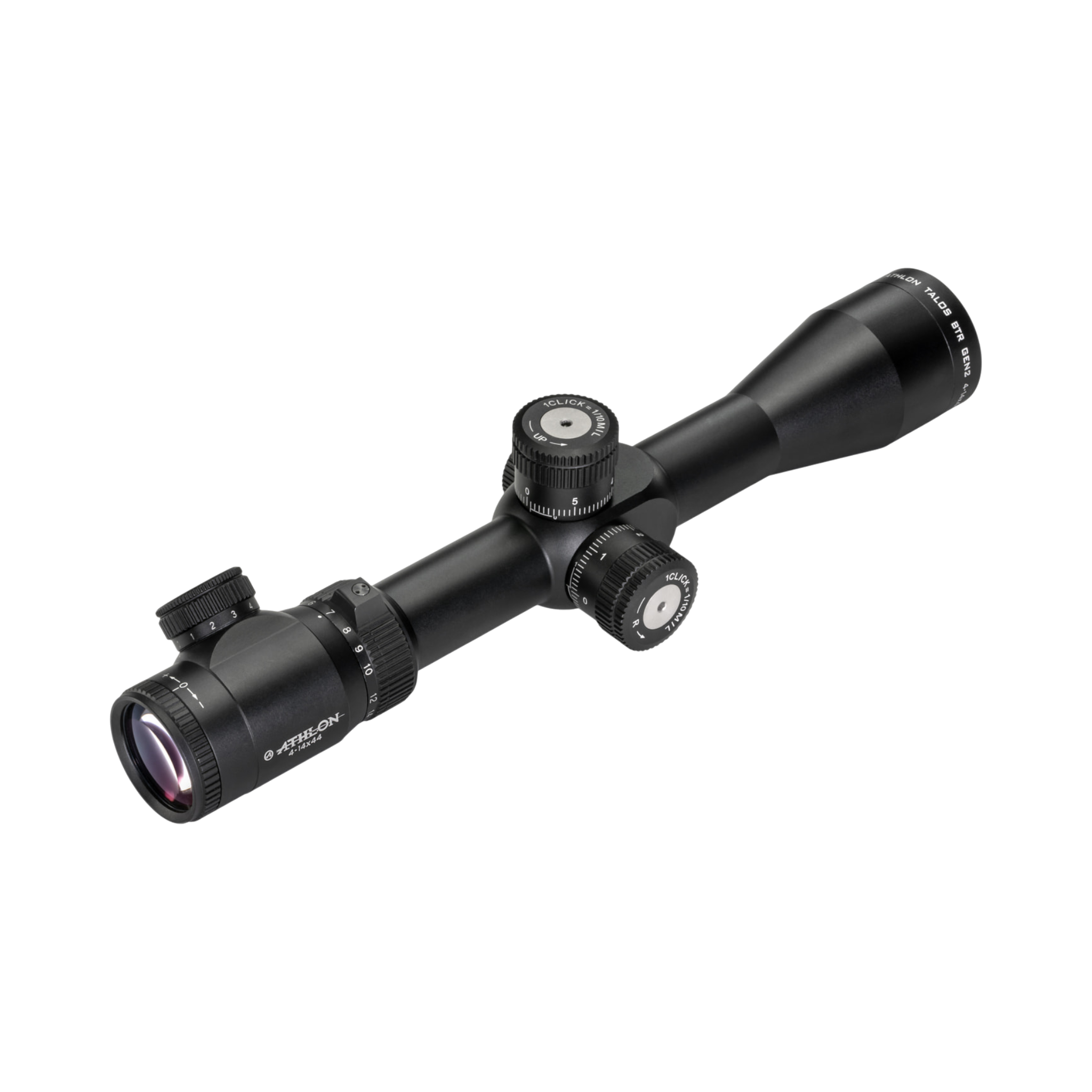Athlon Talos BTR 4-14X44, GEN2 Direct Dial,Side Focus 30mm Tube FFP, APLR2 FFP IR-MIL