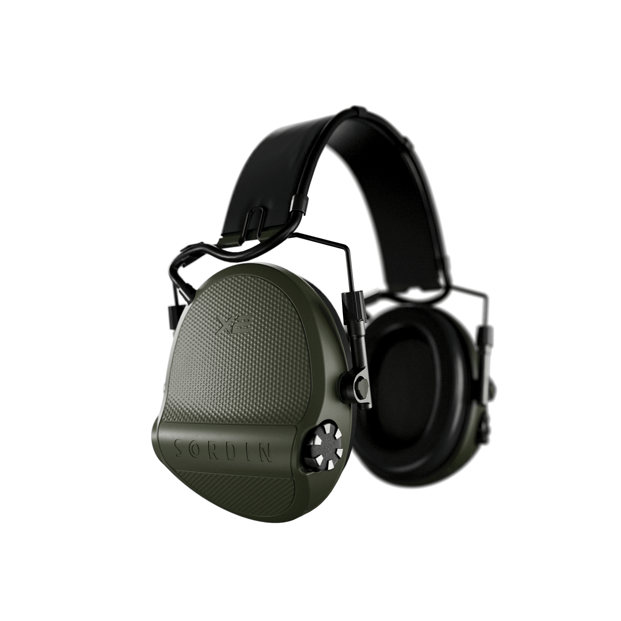 Sordin X2 ausinių juosta iš odos su atminties putomis, žalia