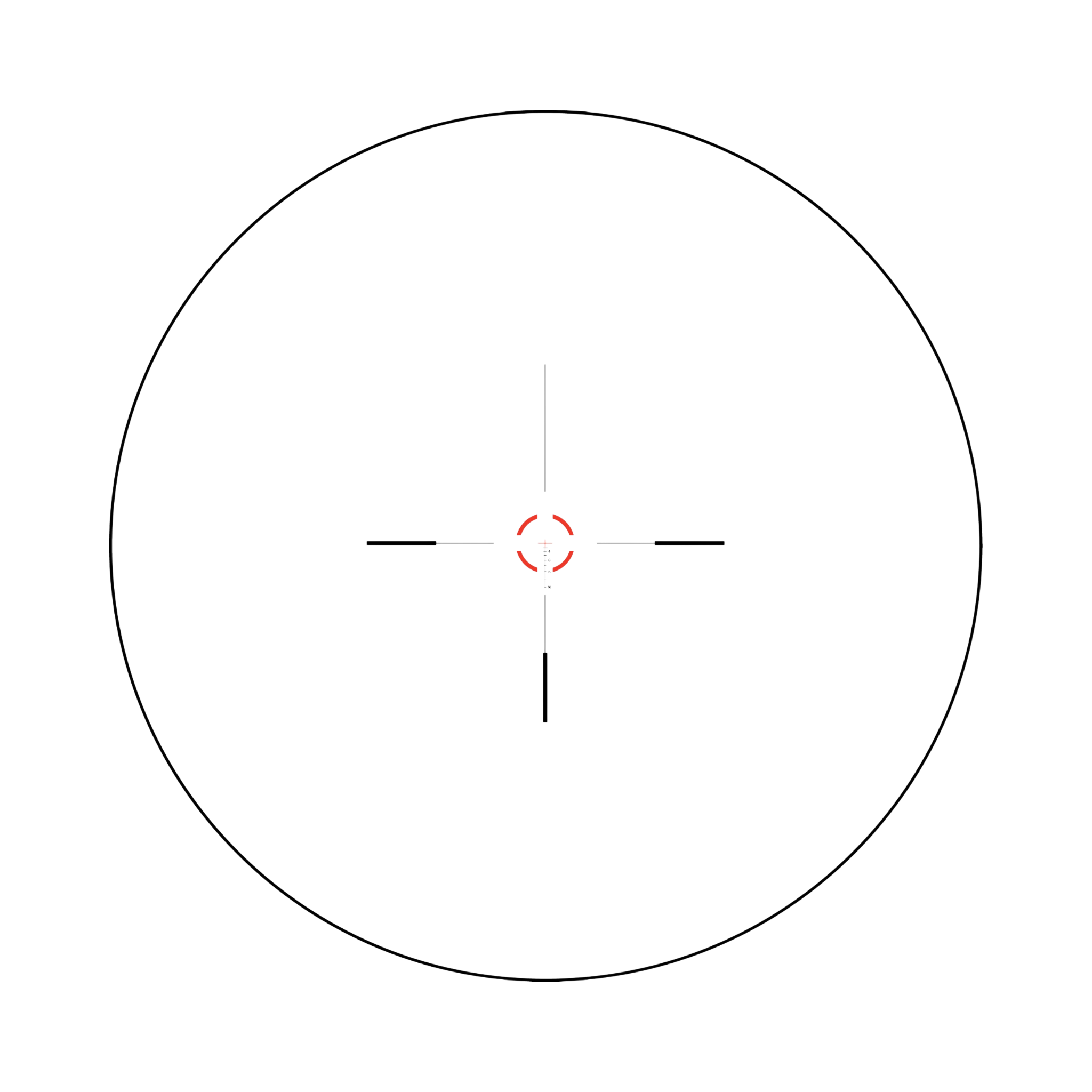 VCOG® 1-6x24 Riflescope Red Seg. Circle / Crosshair .308 / 175 Grain Ballistic Reticle w/ TA51 Mount