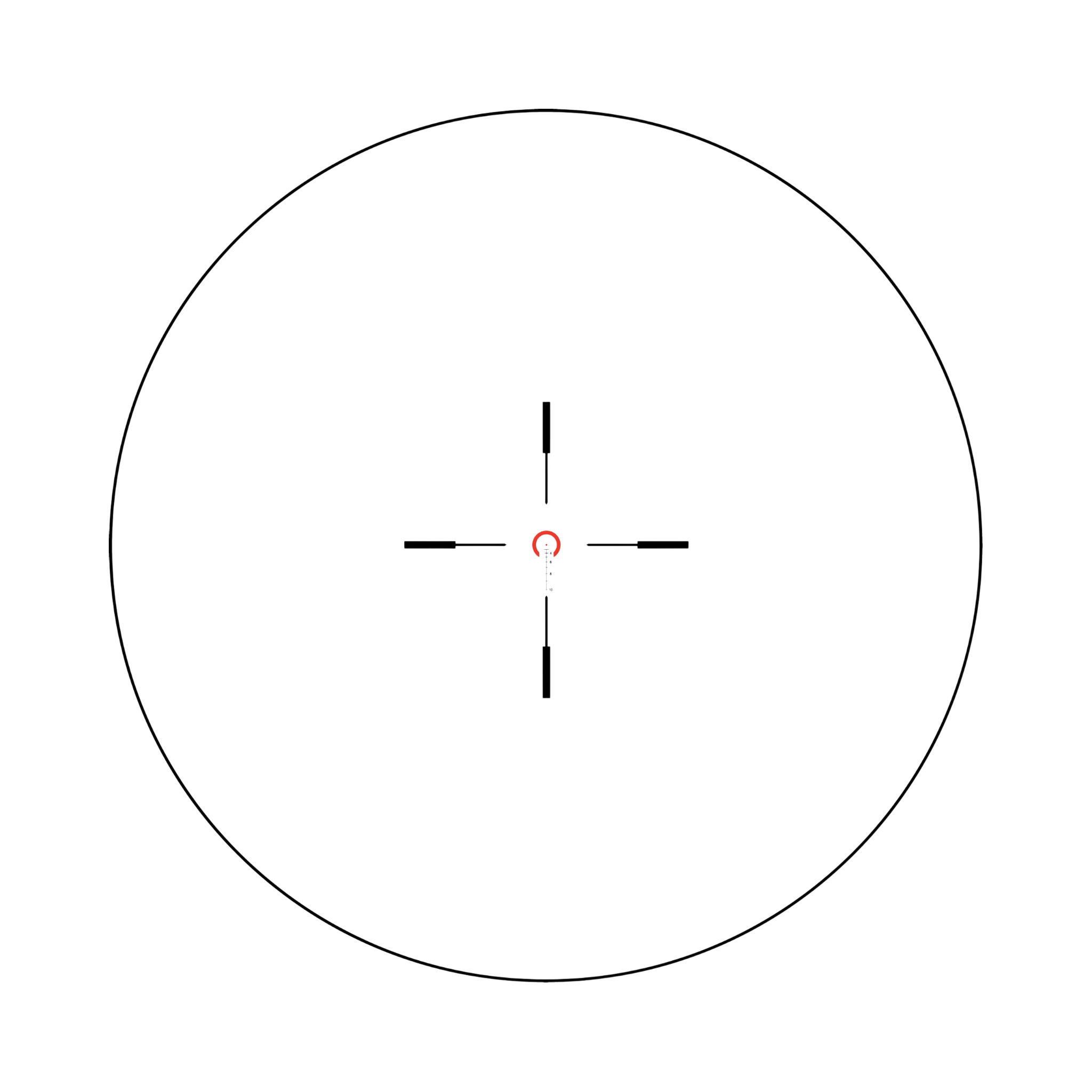 VCOG® 1-6x24 Riflescope Red HS Dot / Crosshair .308 / 175 Grain Ballistic Reticle w/ TA51 Mount