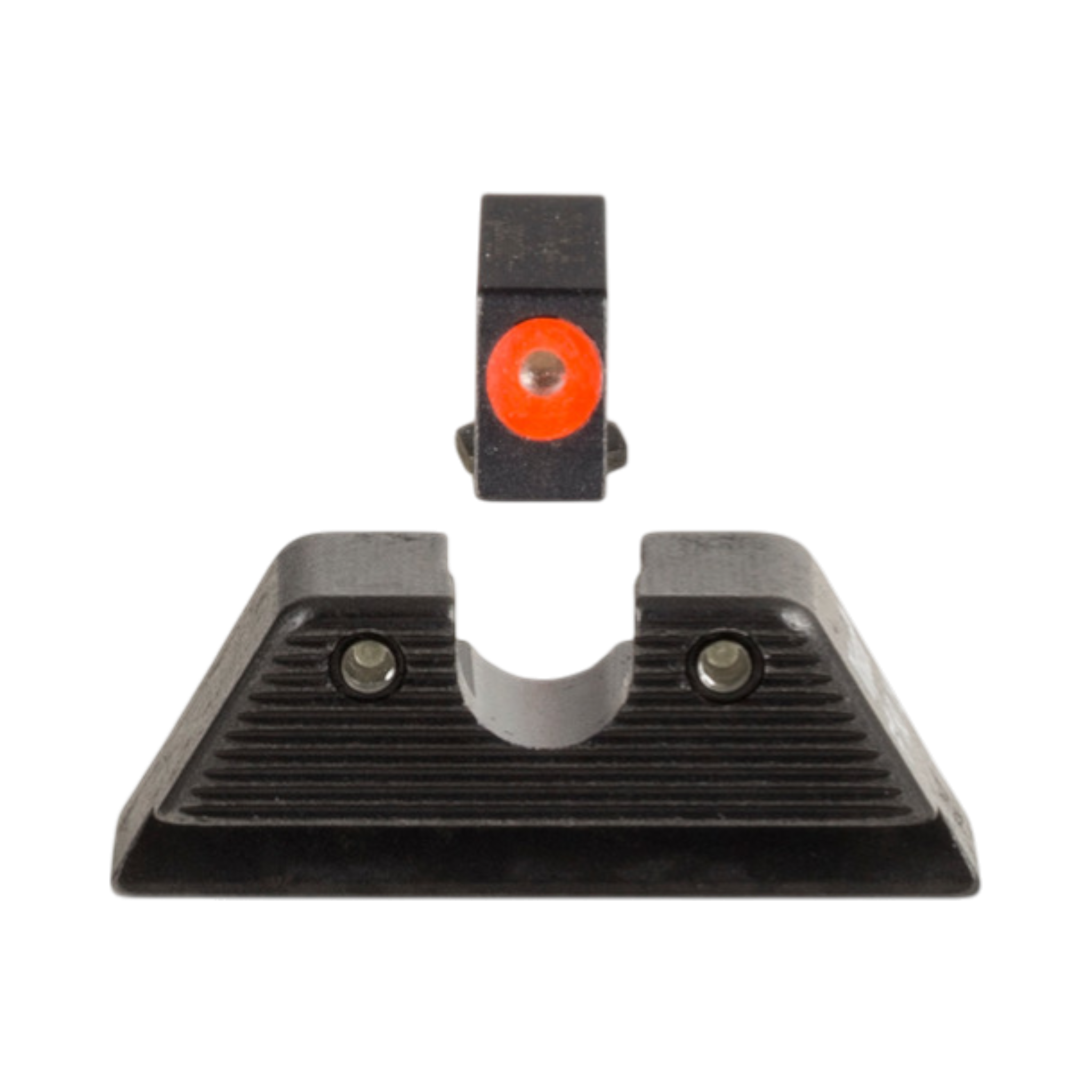Trijicon HD™ nakts redzamības tēmēkļu komplekts ar MOS Fit aizmugurējo tēmēkli — oranža priekšējā kontūra Glock® standarta rāmim (17, 19, 22–39)