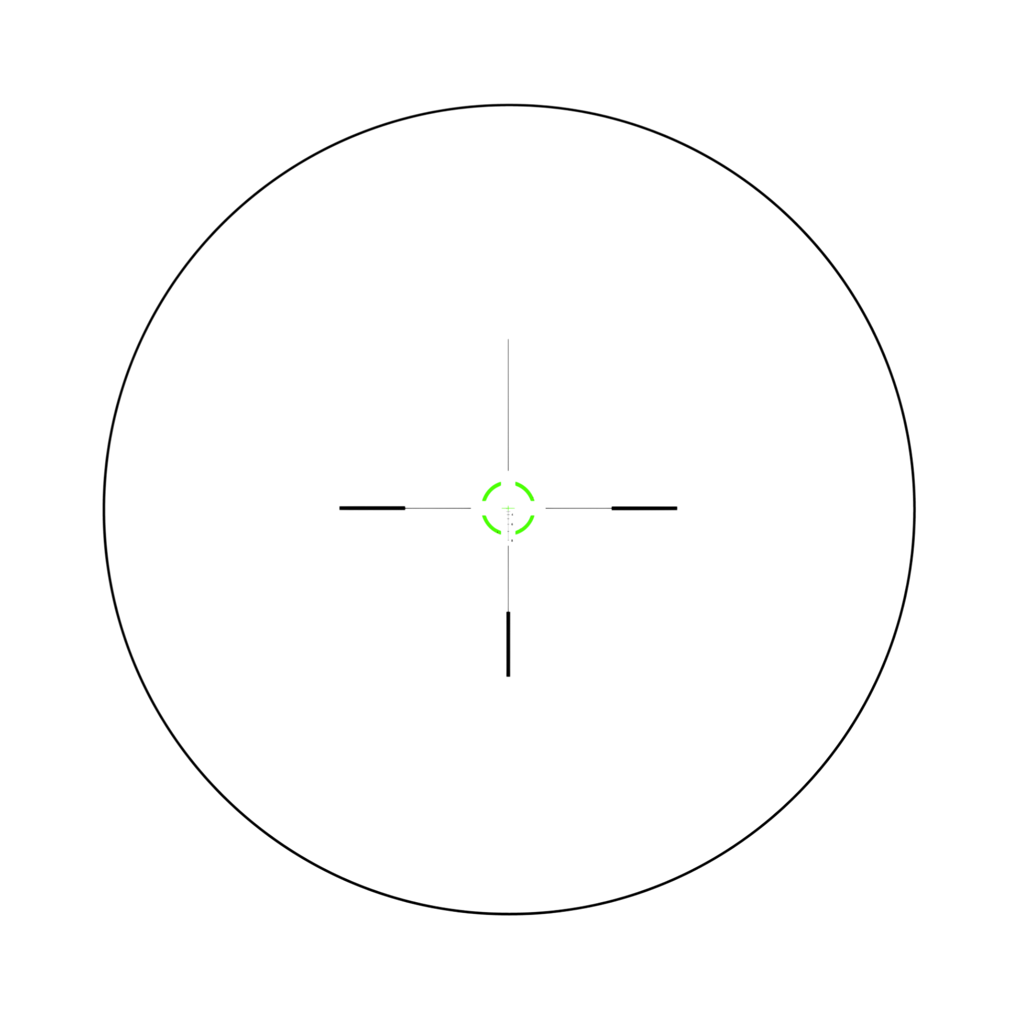 VCOG® 1-6x24; Green Seg. Circle/Crosshair .223/55gr; Thumb Screw Mt.