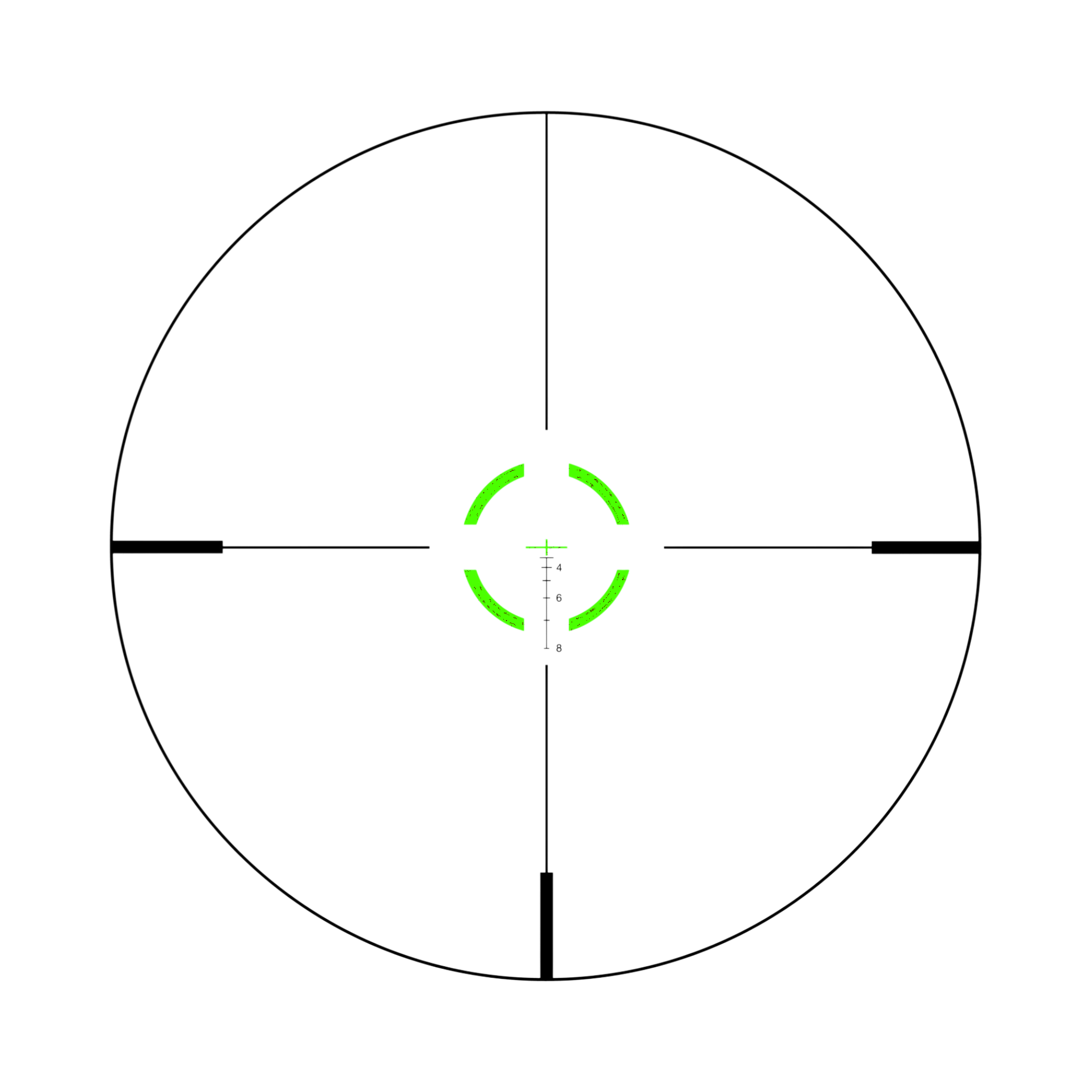 VCOG® 1-6x24; Green Seg. Circle/Crosshair .223/55gr; Thumb Screw Mt.