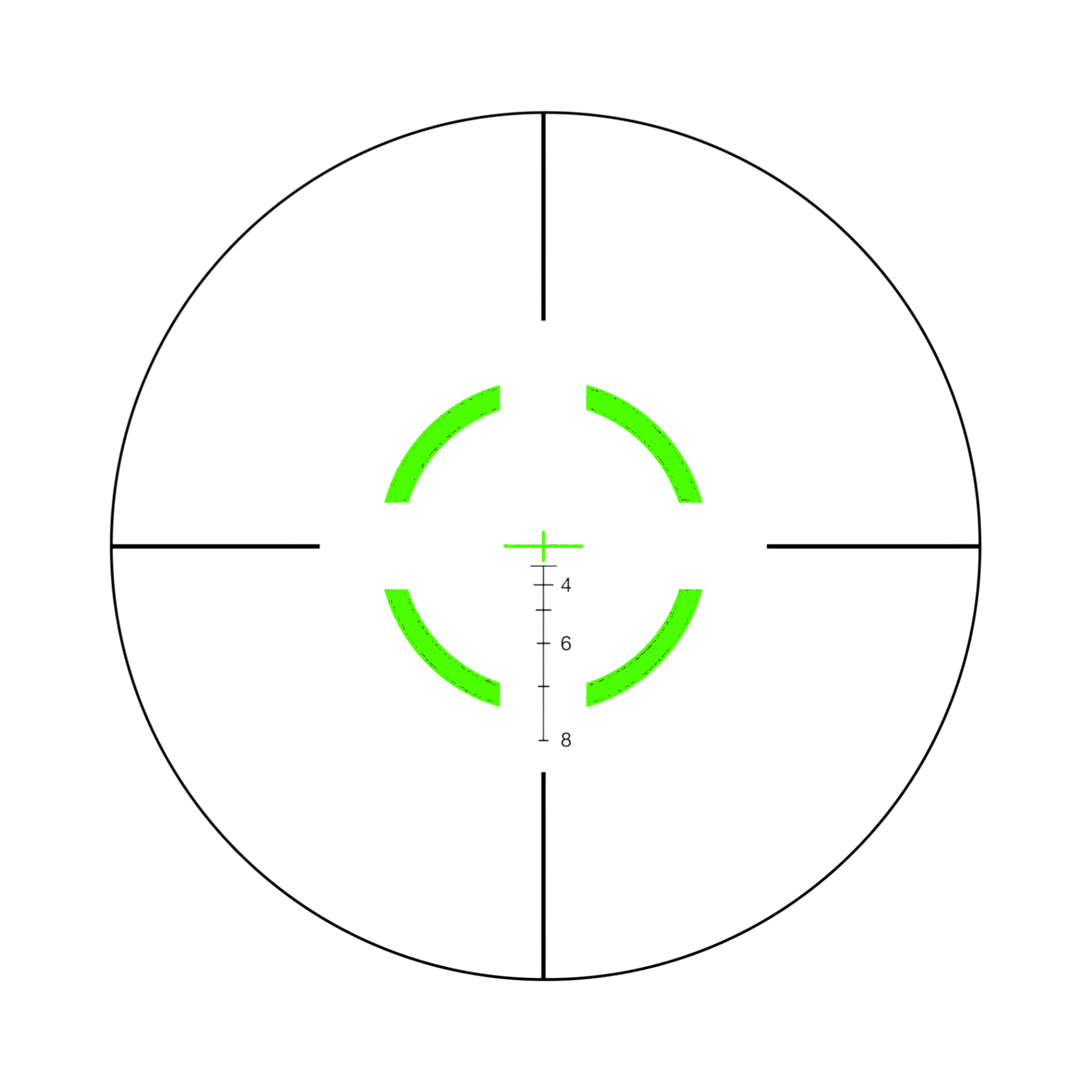 VCOG® 1-6x24; Green Seg. Circle/Crosshair .223/55gr; Thumb Screw Mt.