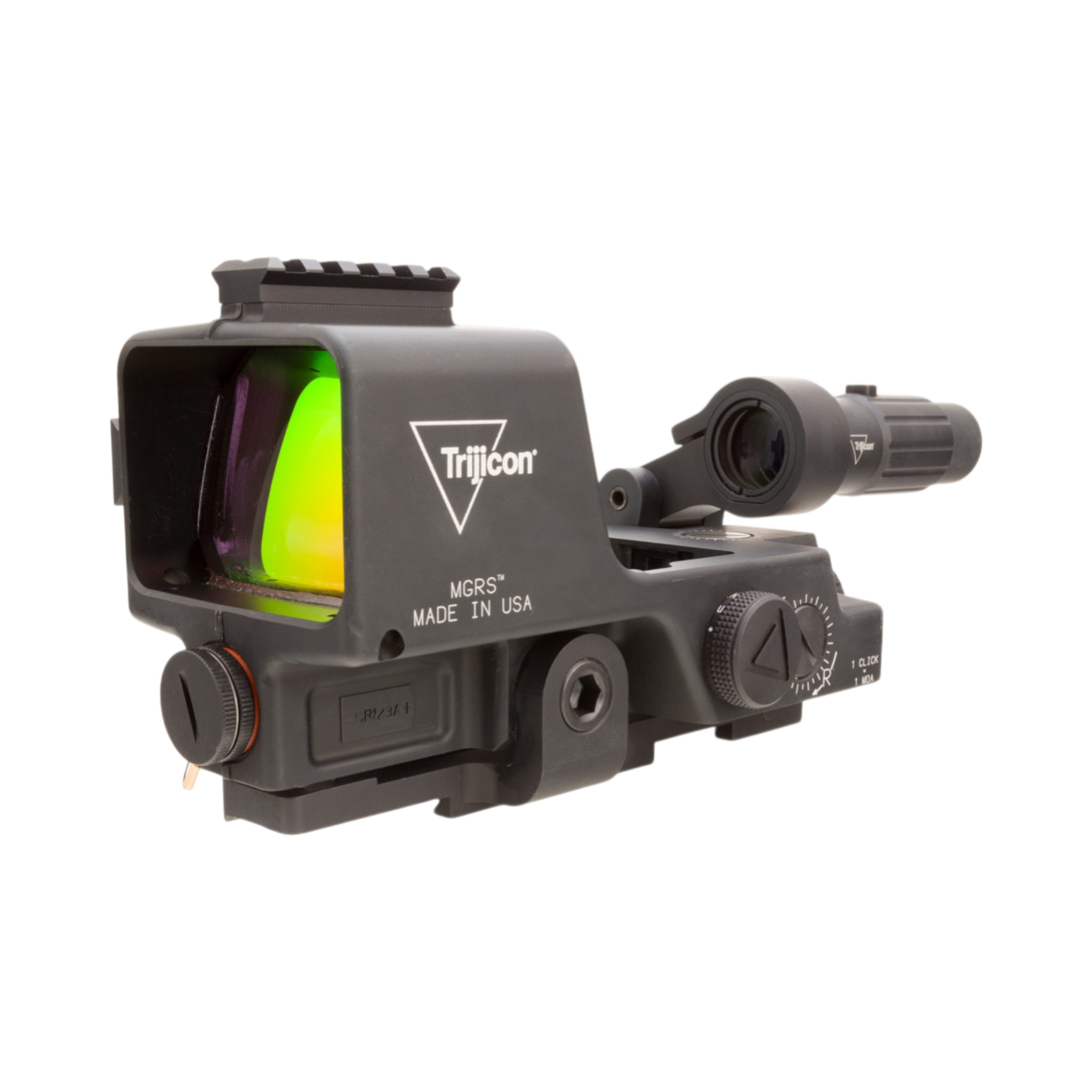 Trijicon MGRS® with 3x24 Magnifier — Red 35 MOA Seg. Circle 3.0 MOA Dot; M2/M240
