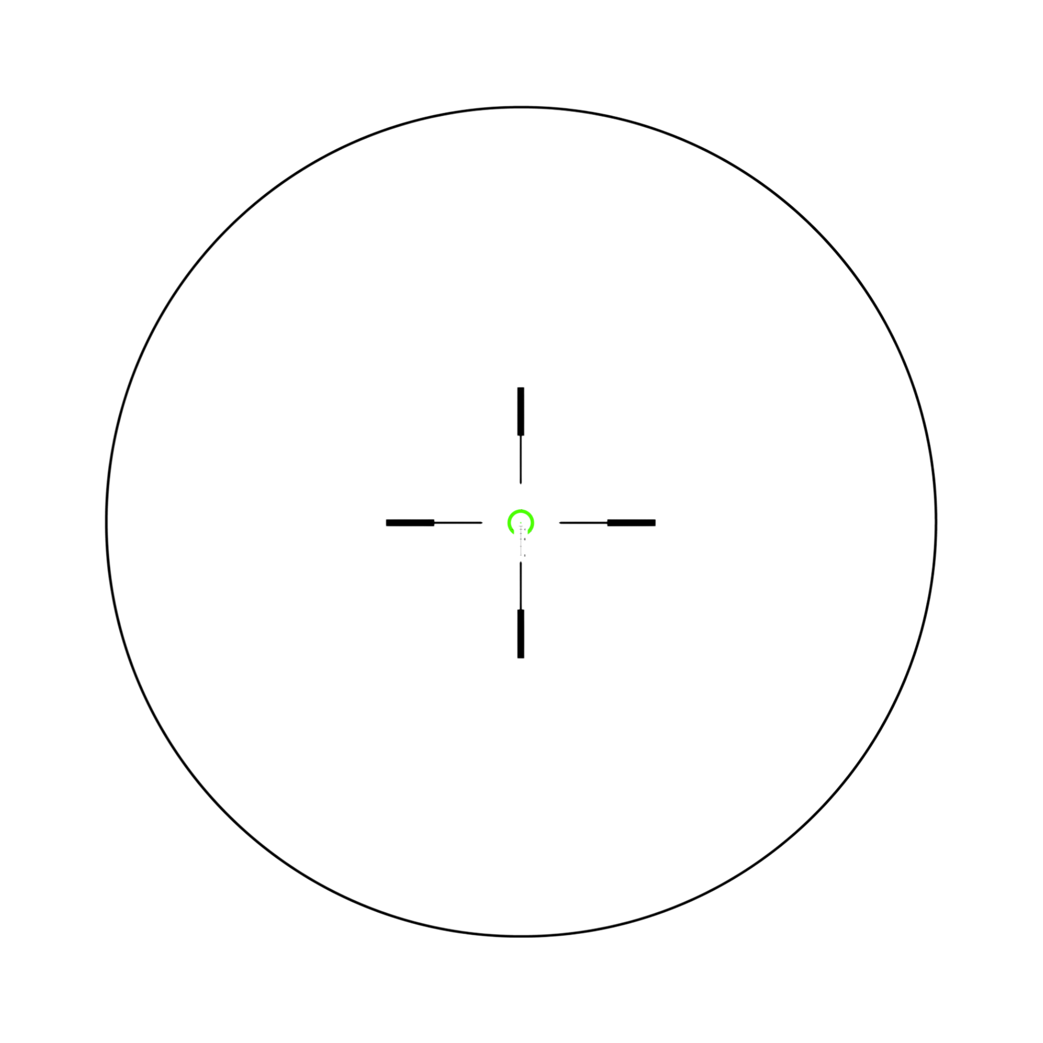 VCOG® 1-6x24; Green Horseshoe Dot/Crosshair .223/77gr; Thumb Screw Mt.