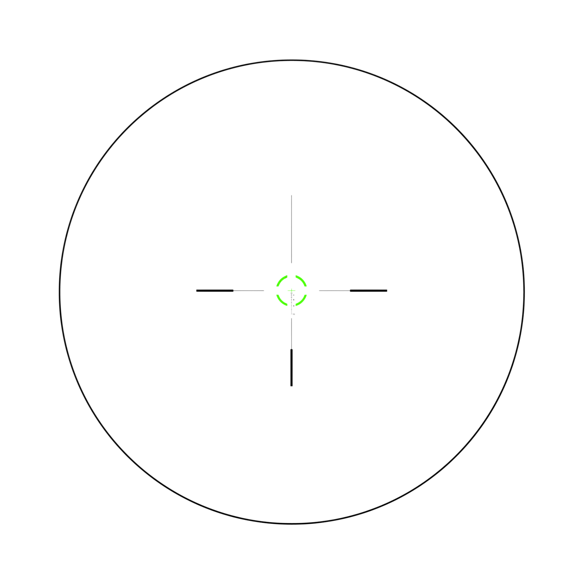 VCOG® 1-6x24; Green Seg. Circle/Crosshair .308/175gr; Thumb Screw Mt.