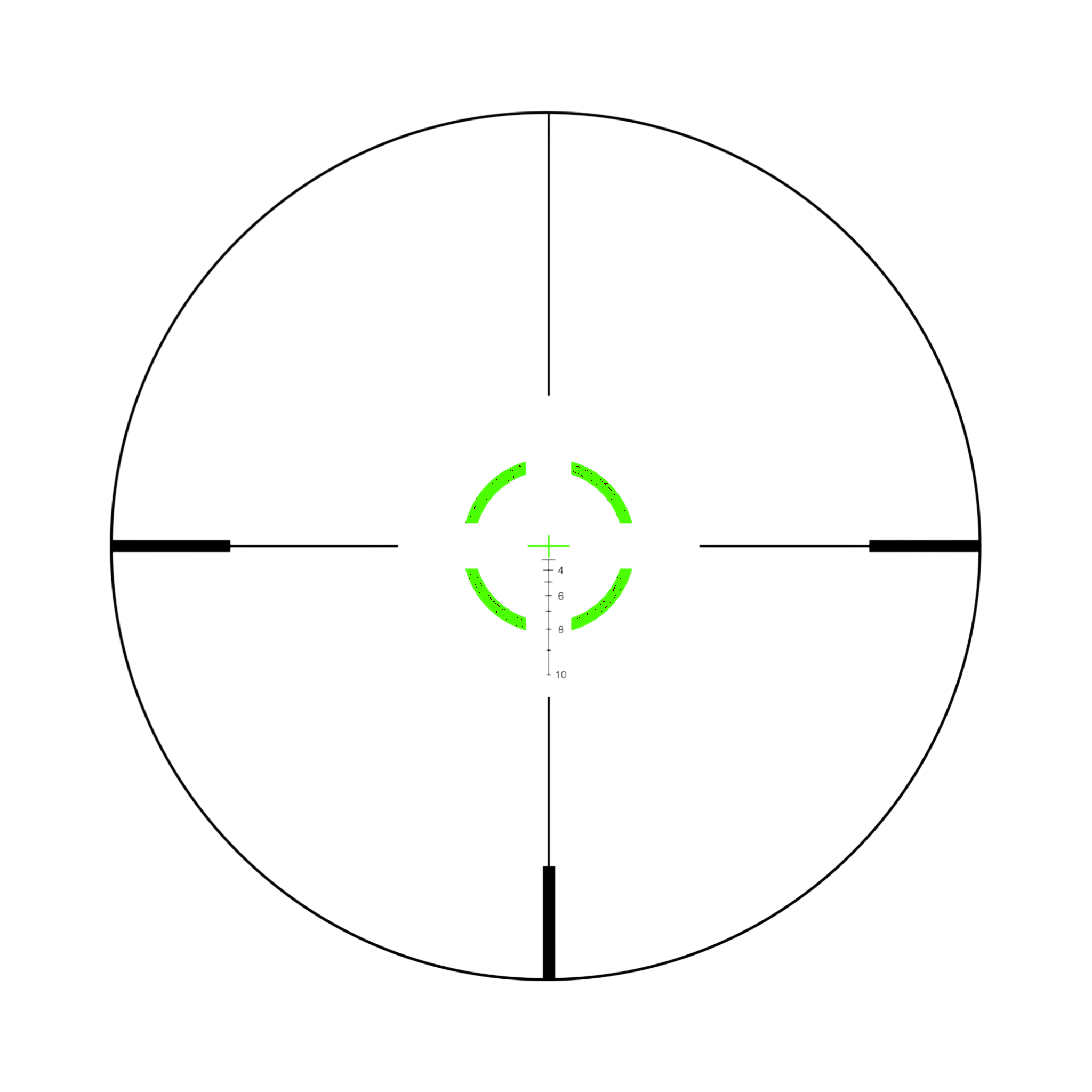 VCOG® 1-6x24; Green Seg. Circle/Crosshair .308/175gr; Thumb Screw Mt.