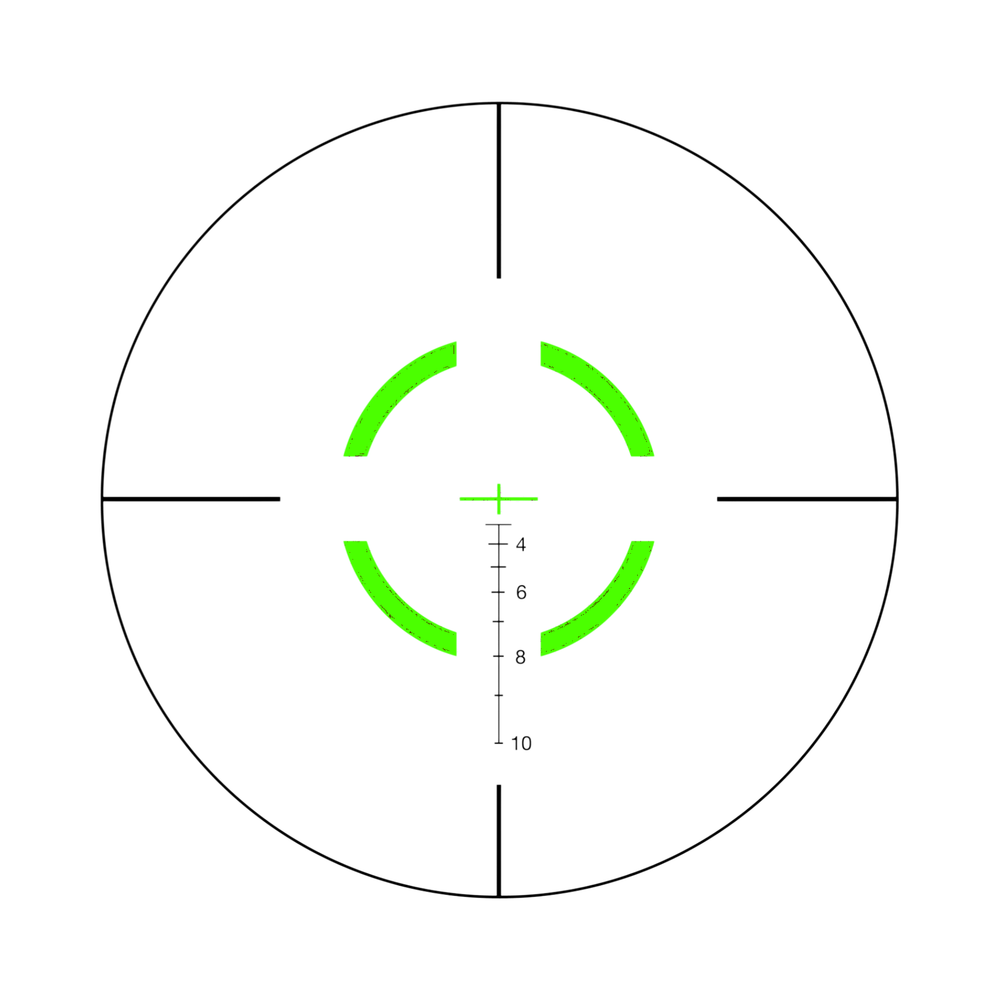 VCOG® 1-6x24; Green Seg. Circle/Crosshair .308/175gr; Thumb Screw Mt.