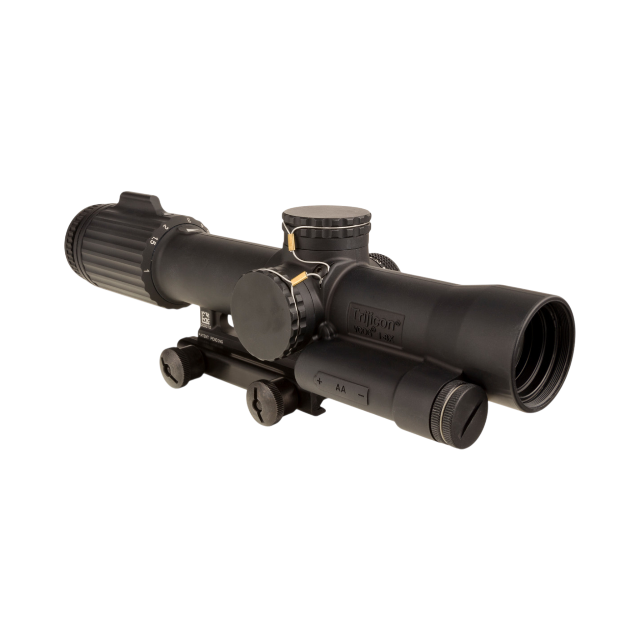 VCOG® 1-8x28 Riflescope, Red MOA Crosshair Dot Reticle w/ Thumbscrew Mount