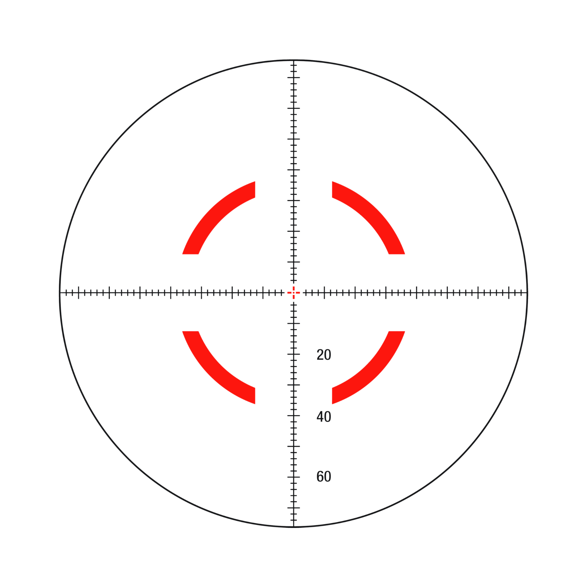 VCOG® 1-8x28 Riflescope, Red MOA Crosshair Dot Reticle w/ Thumbscrew Mount