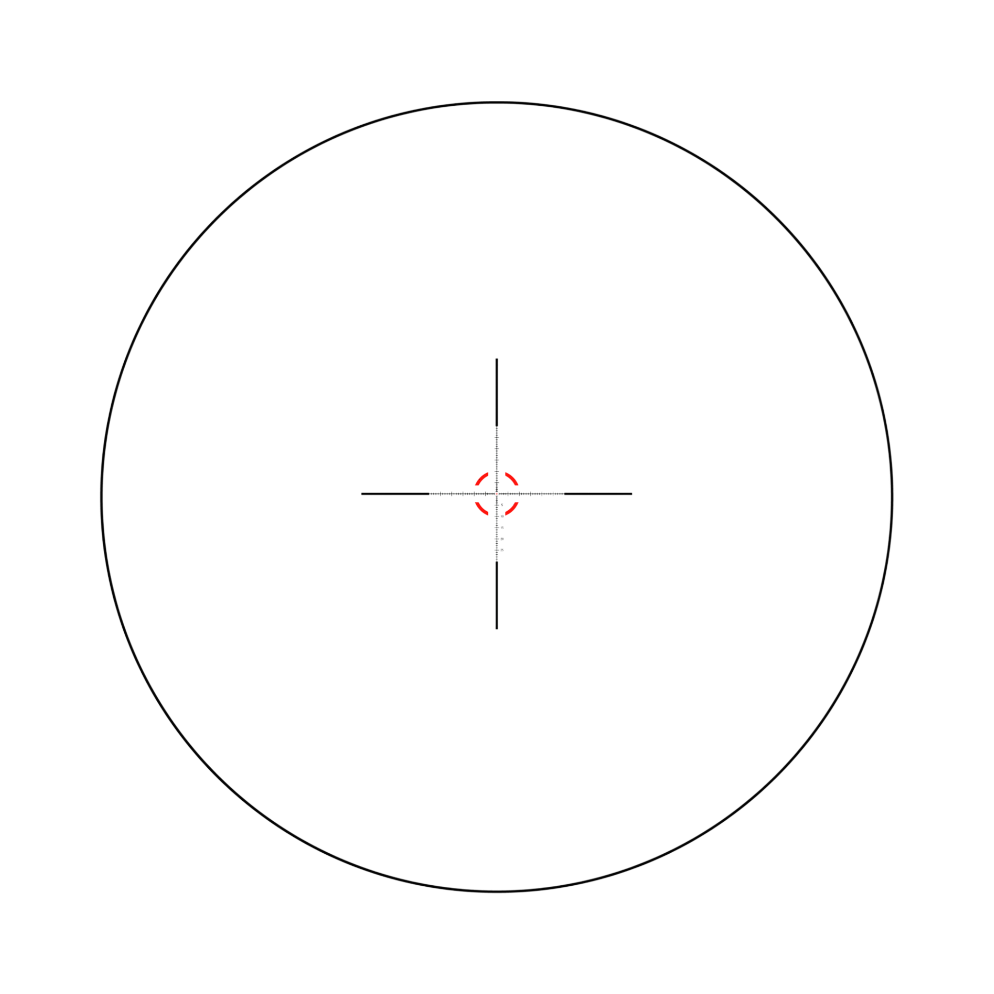 VCOG® 1-8x28 Riflescope, Red MRAD Crosshair Dot Reticle w/ Thumbscrew Mount