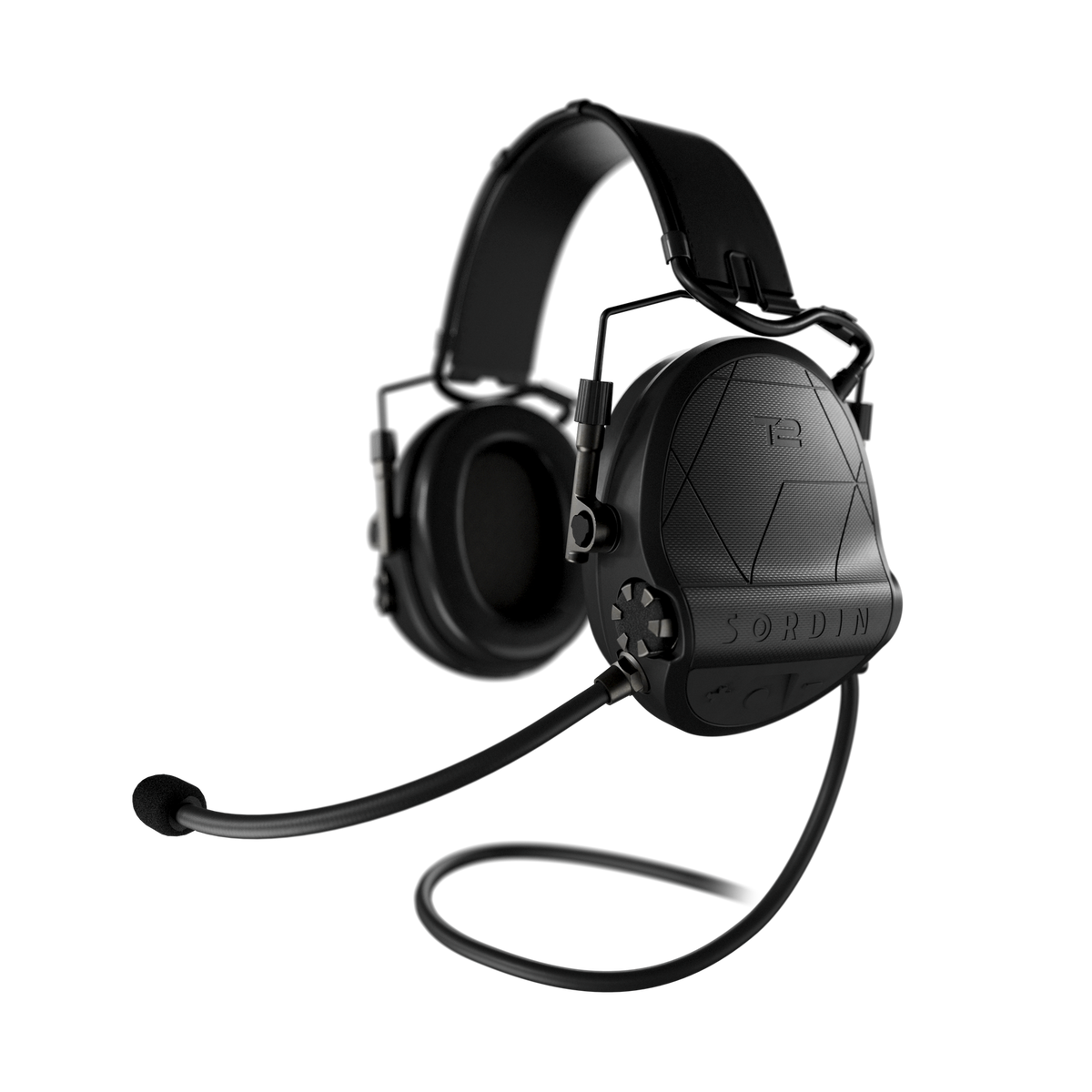 Sordin Supreme T2 CC Dual Black Headband Leather Memory Foam (304304-10P)