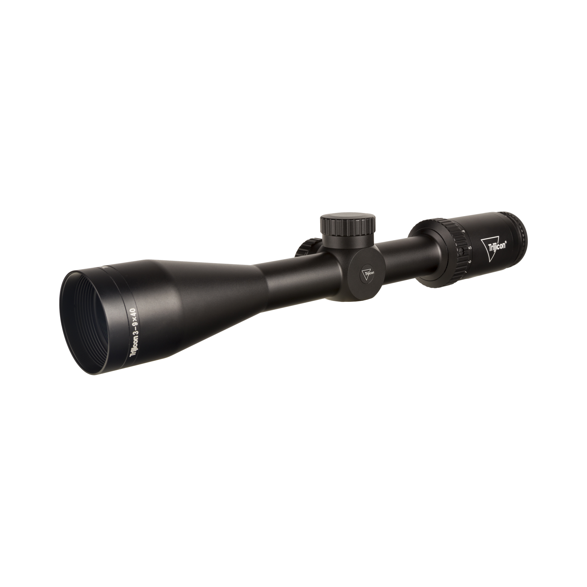 Huron® 3-9x40 optiskais tēmēklis ar standarta Duplex tīklu, 1 collas caurule, satīna melnā krāsā, regulatori ar aizsargvāciņiem