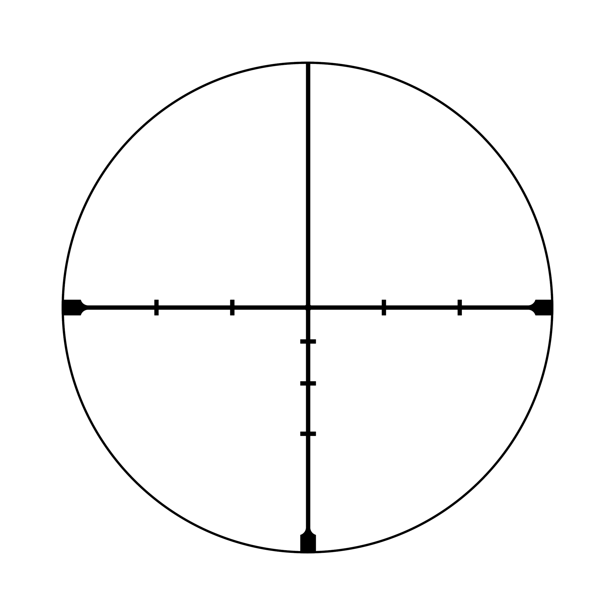 Huron® 3-9x40 Riflescope BDC Hunter Holds, 1 in. Tube, Satin Black, Capped Adjusters
