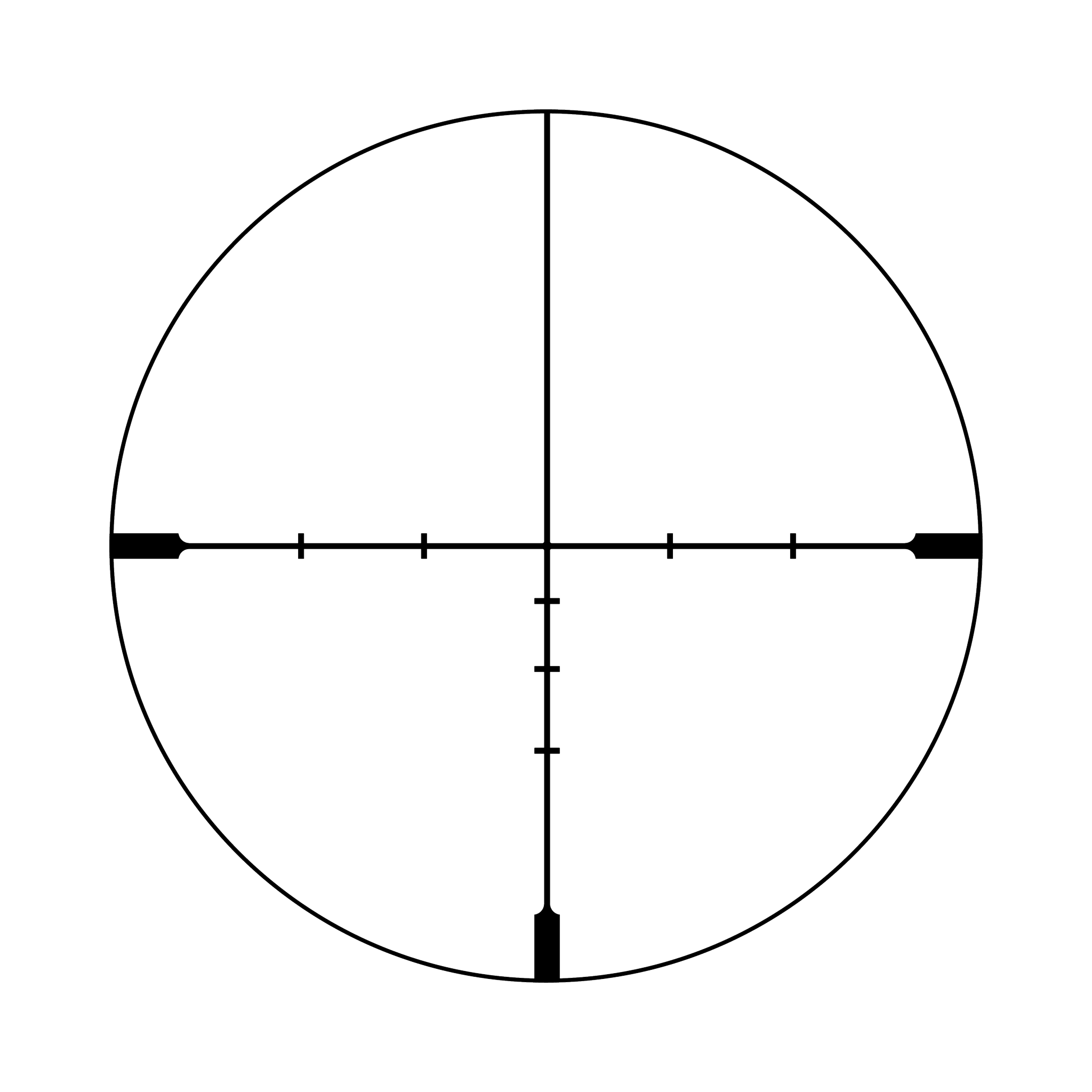 Huron® 2,5–10x40 optiskais tēmēklis BDC Hunter Holds, 30 mm, satīna melns, regulatori ar aizsargvāciņiem