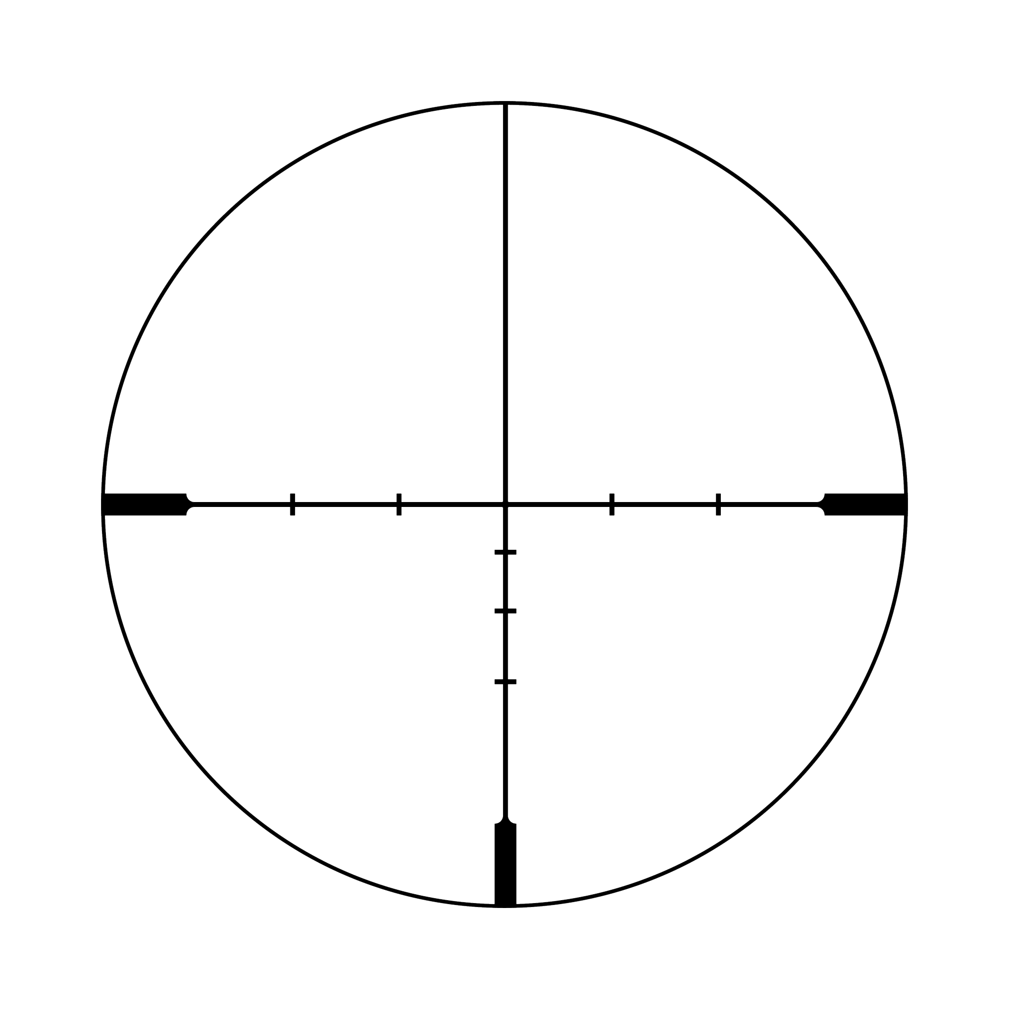 Huron® 3-12x40 Riflescope BDC Hunter Holds, 30mm, Satin Black, Capped Adjusters