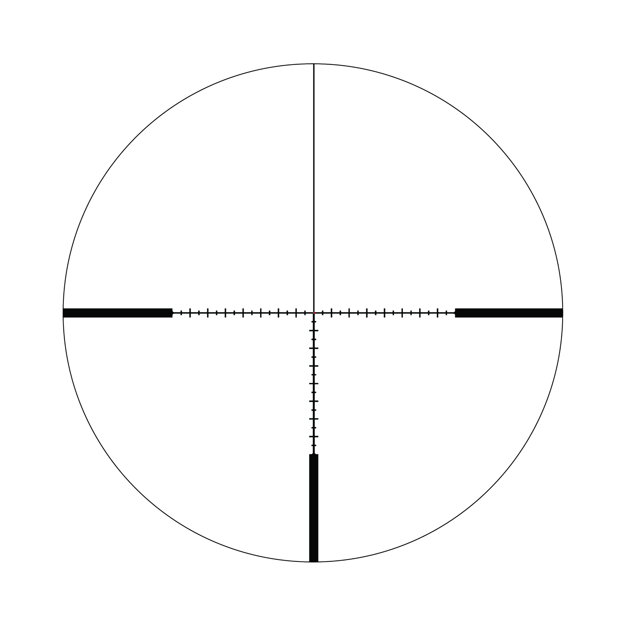 Tenmile® HX 6-24x50 SFP w/ Red PowerDot™, MOA Ranging, 30mm, Satin Black, Low Capped