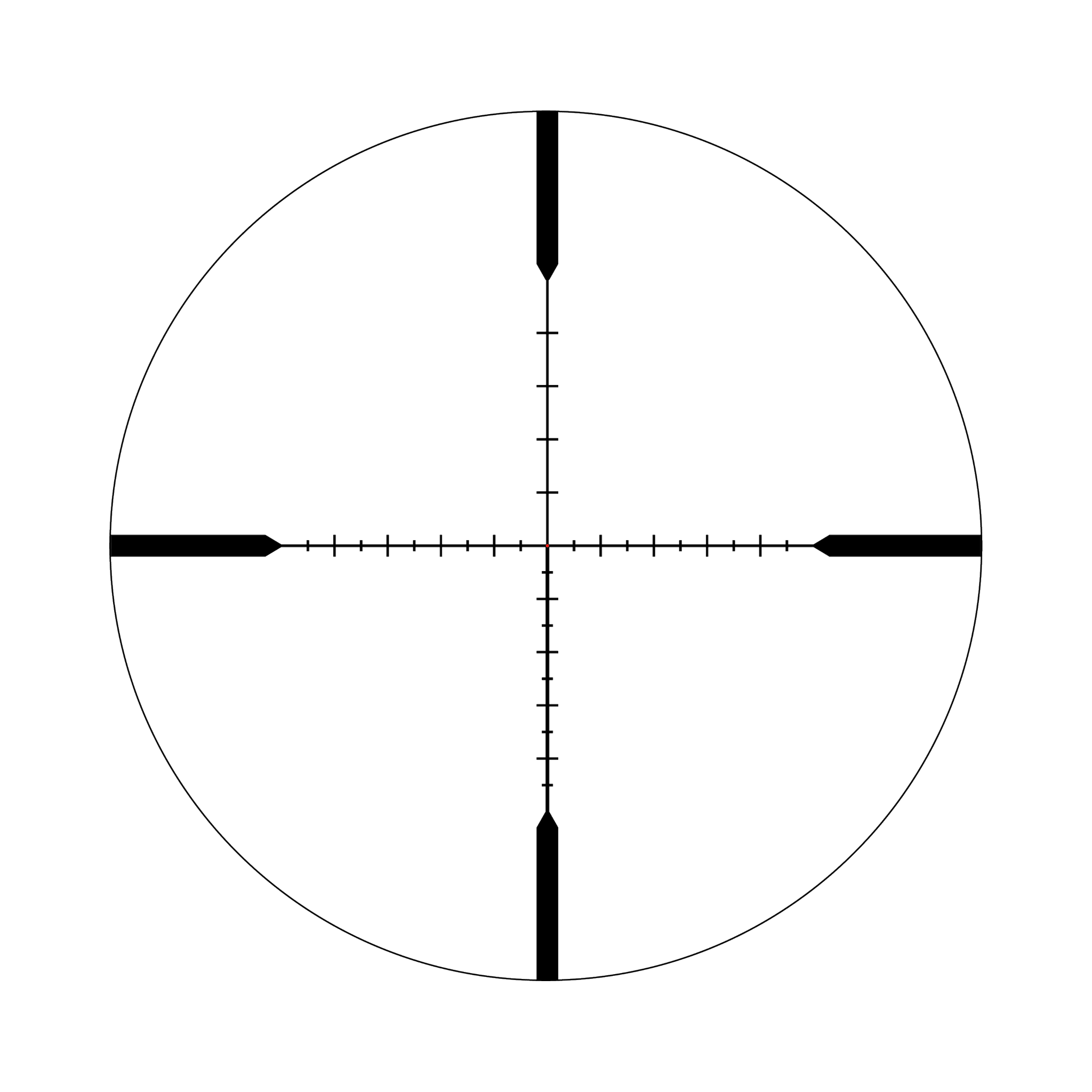 Tenmile® 6-24x50 SFP w/ Red PowerDot™, MRAD Ranging, 30mm, Matte Black, Low Capped