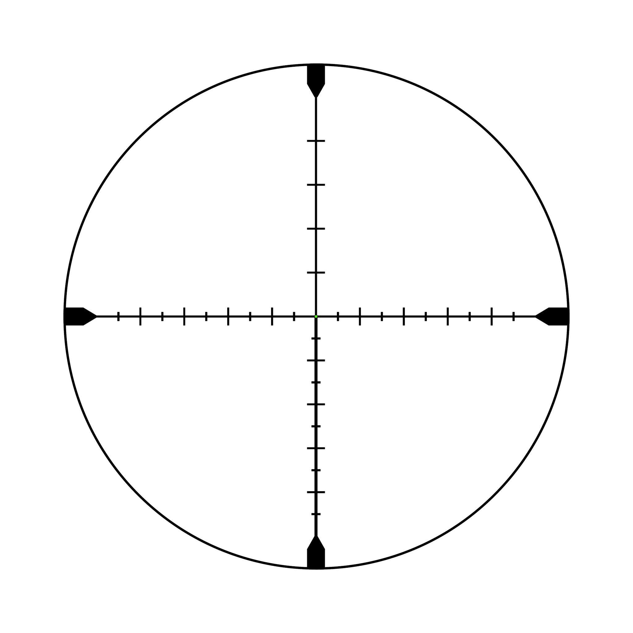 Tenmile® 6-24x50 SFP w/ Green PowerDot™, MRAD Ranging, 30mm, Matte Black, Low Capped