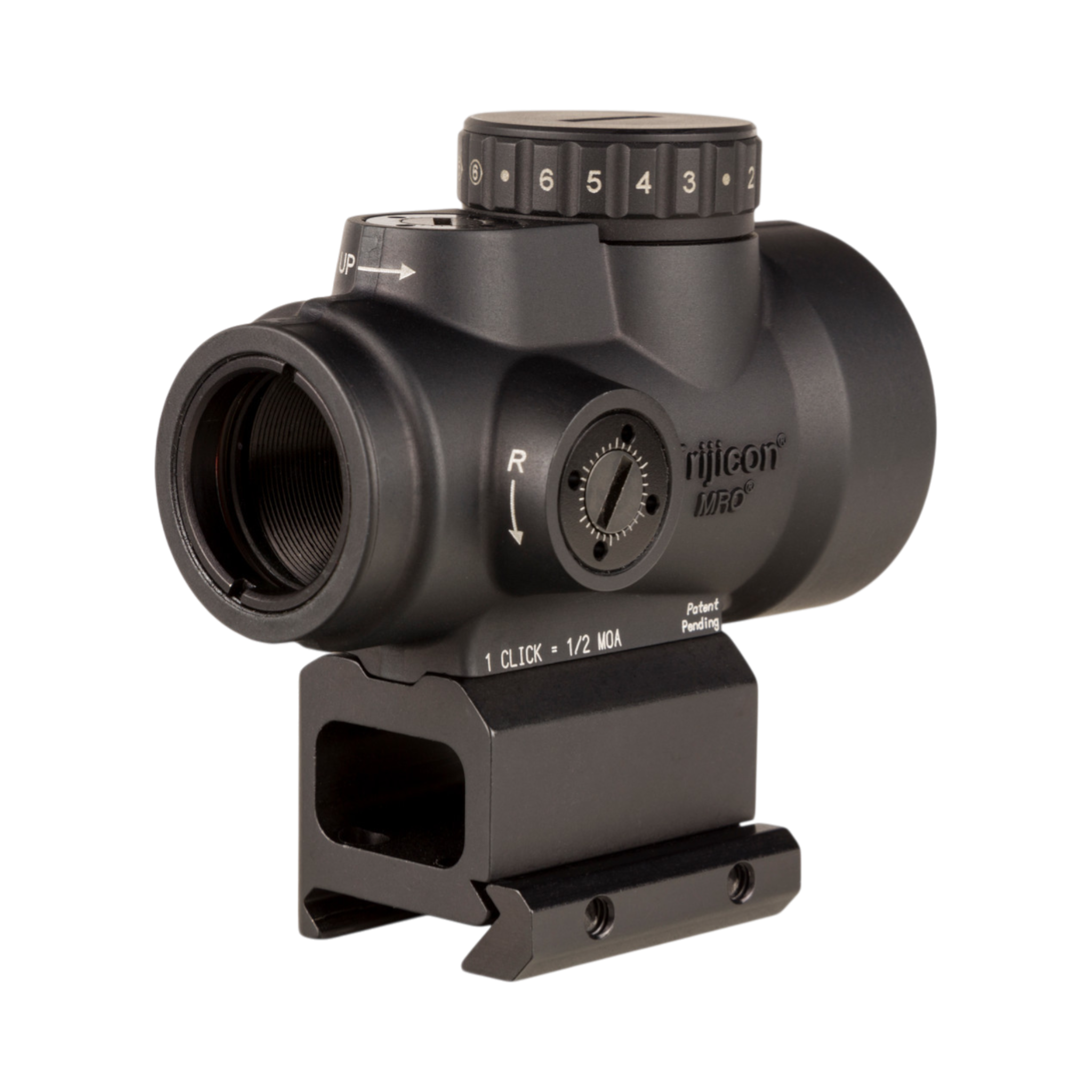 Trijicon MRO® HD 1x25 ar 68 MOA tēmējuma krustu un 2,0 MOA punktu; apakšējā trešdaļa ar paralēlo tēmējumu AC32069