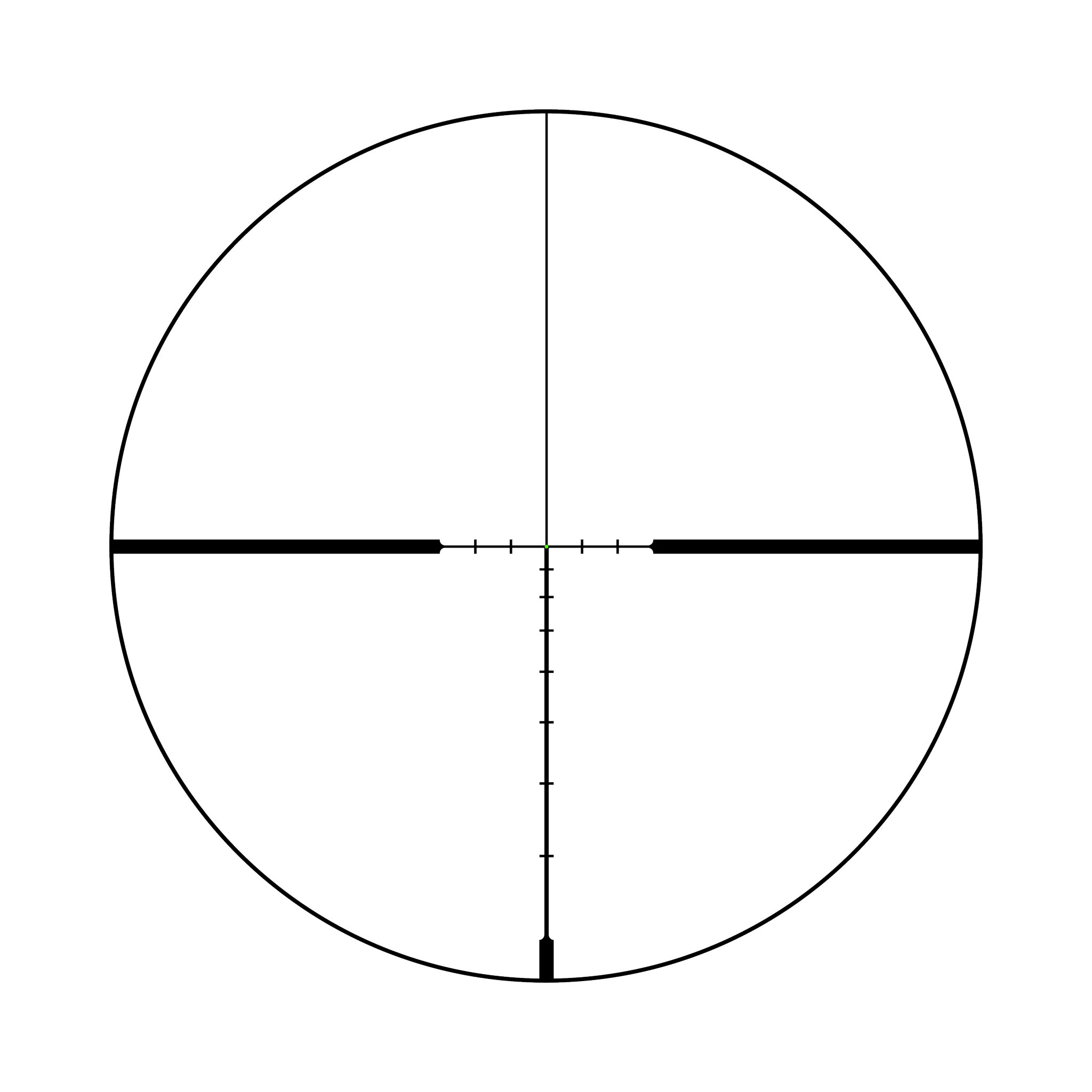 Credo® HX 1-6x24 SFP ar Green PowerDot™, BDC medību tēmēkli .308, 30 mm, satīna melns, ar zemu vāciņu