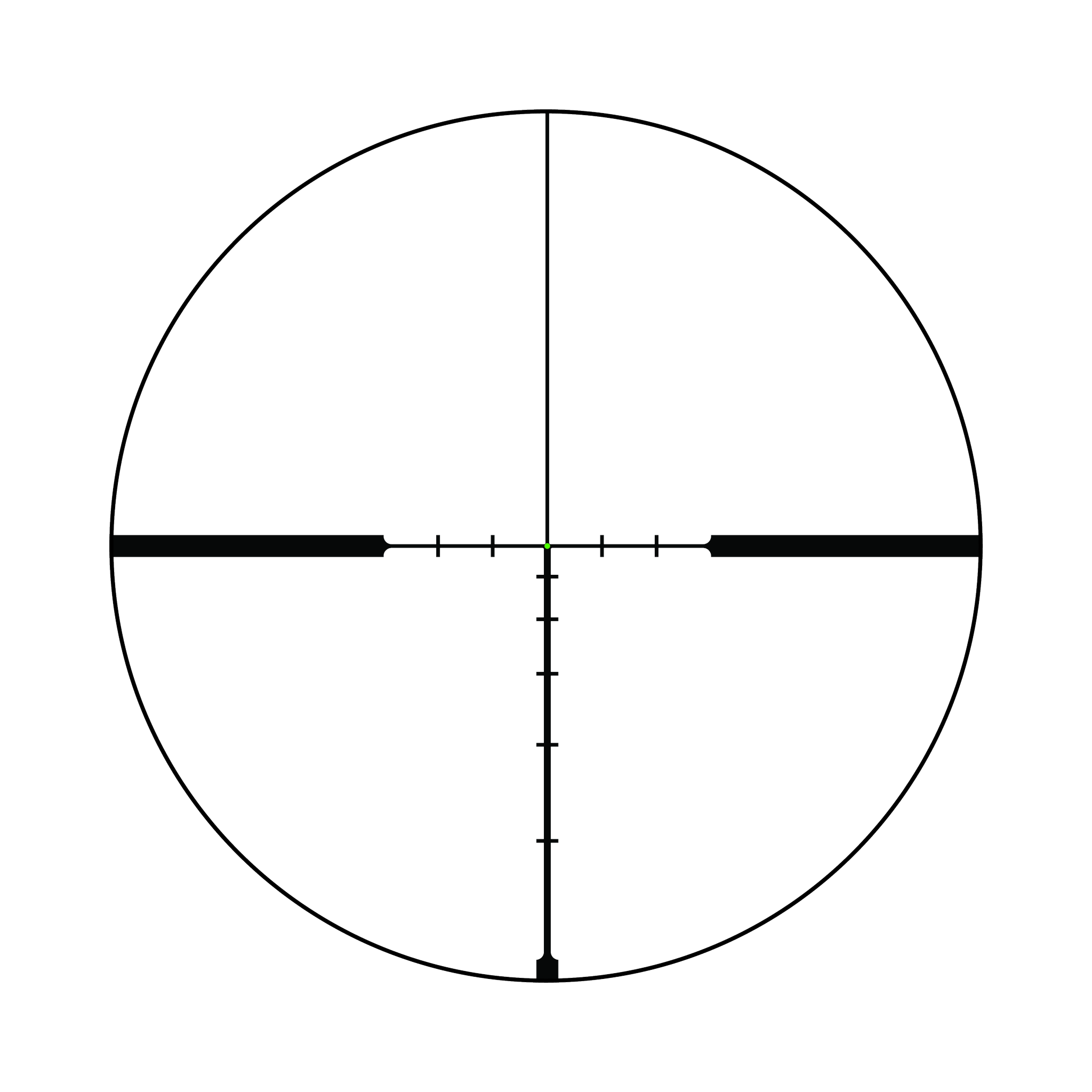 Credo® HX 1-6x24 SFP ar Green PowerDot™, BDC medību tēmēkli .223, 30 mm, satīna melns, ar zemu vāciņu