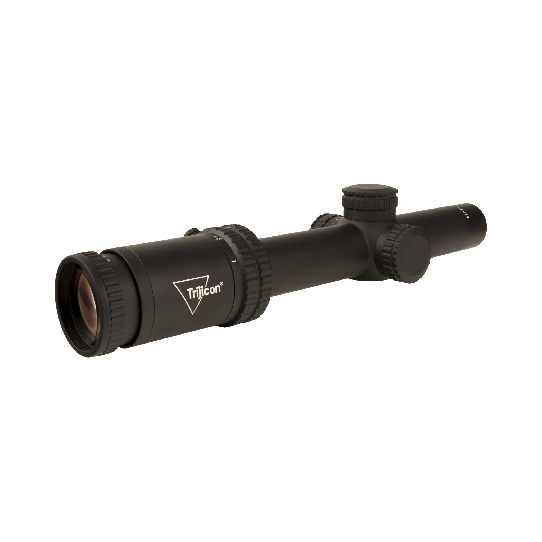 Credo® 1-6x24 FFP ar sarkanu MRAD segmentētu apli, 30 mm, matēti melns, ar zemu vāciņu