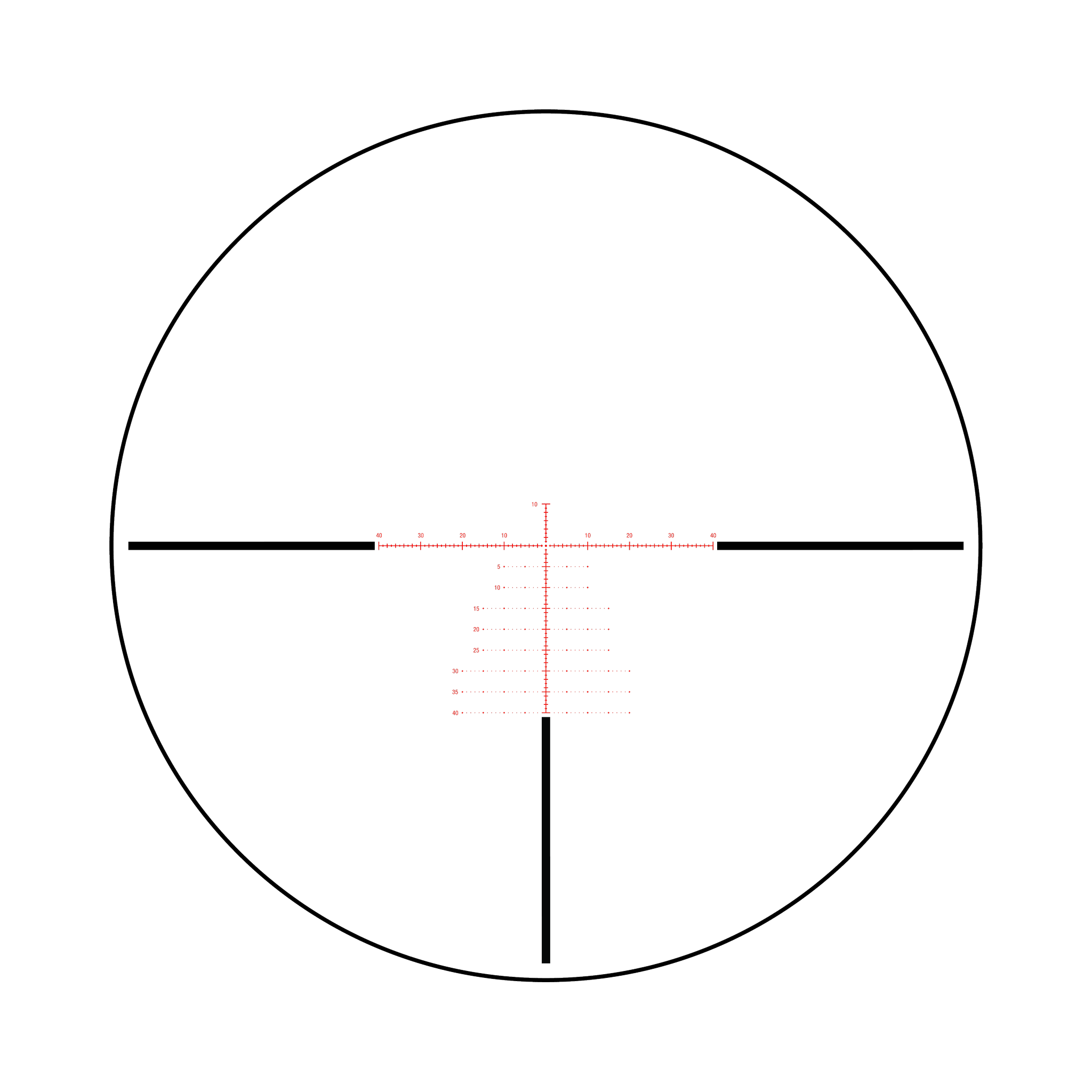 Credo® 2–10x36 FFP ar sarkanu MOA Precision Tree tēmēkli, 30 mm, matēti melns, Exp. EL RTZ