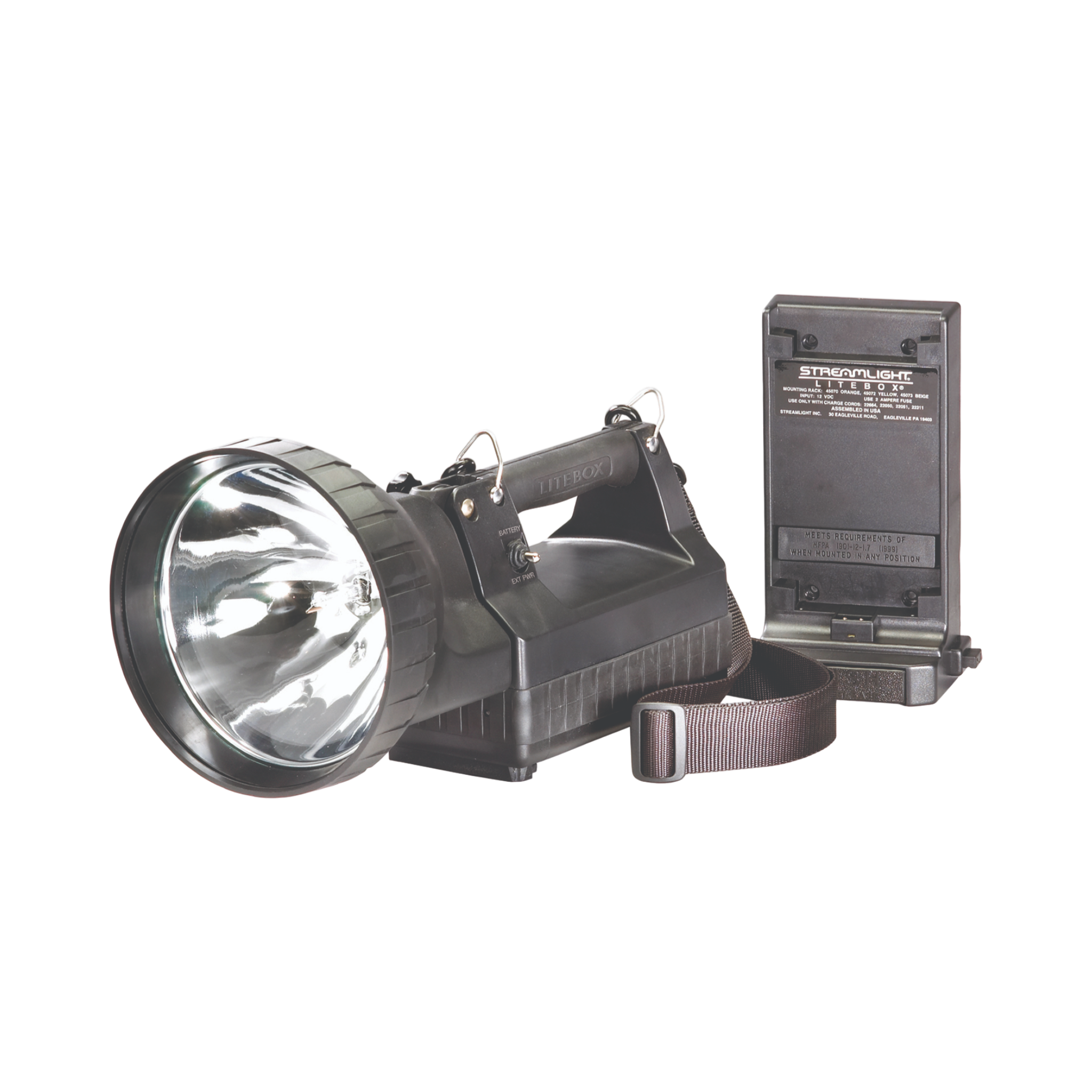 Streamlight HID LiteBox (w.o. Charger) - Incl. flood lens, DC power cord & strap - Black (45620)