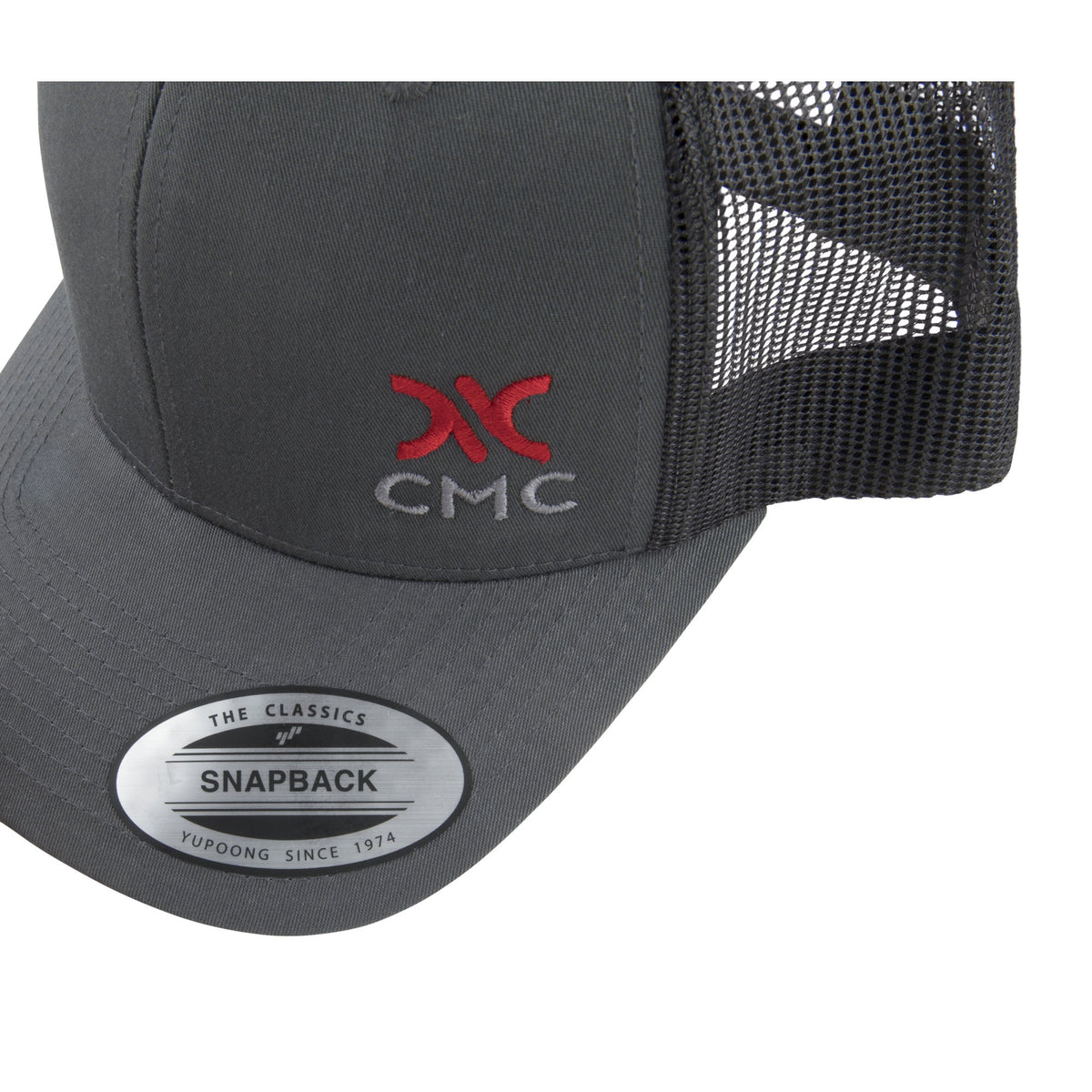 CMC Hat, Logo Snapback Mesh Trucker, Grey