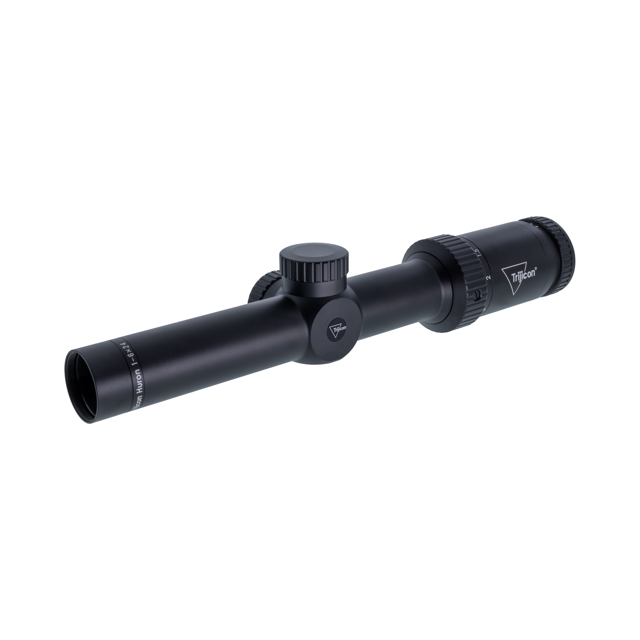 Huron® 1-6x24 optiskais tēmēklis BDC Hunter Holds, 30 mm, satīna melns, regulatori ar aizsargvāciņiem