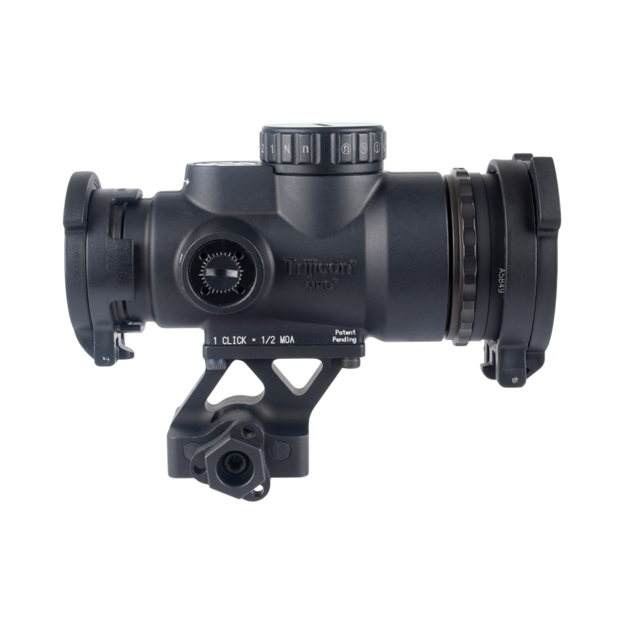 Trijicon MRO® HD Patrol regulējams LED tēmēklis ar 68 MOA tēmēkļa līniju un 2,0 MOA sarkanu punktu; 1/3 CW QR Q-LOC (AC32071)