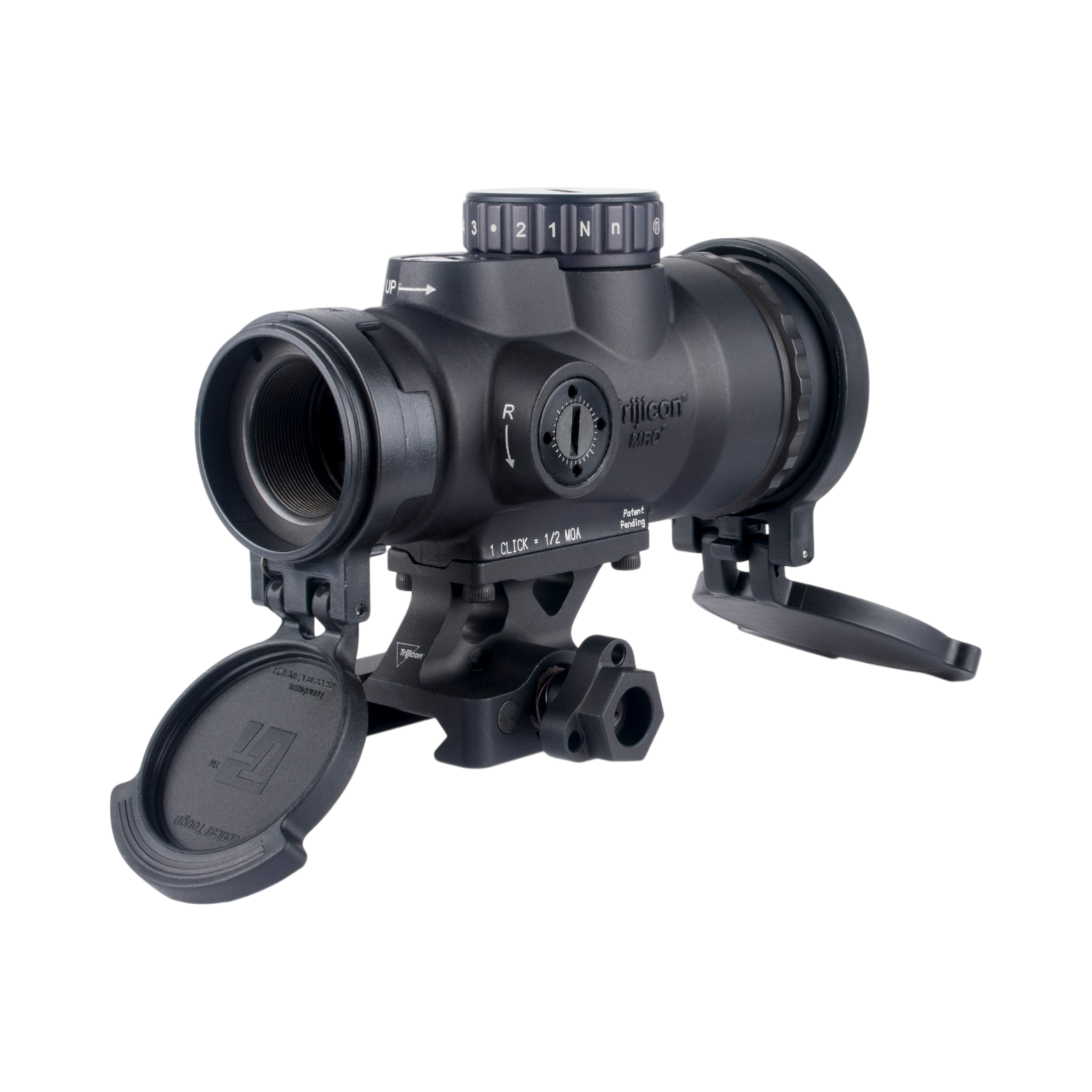 Trijicon MRO® HD Patrol regulējams LED tēmēklis ar 68 MOA tēmēkļa krustu un 2,0 MOA sarkanu punktu; pilnībā pagriežams ātrās nomaiņas Q-LOC (AC32070)