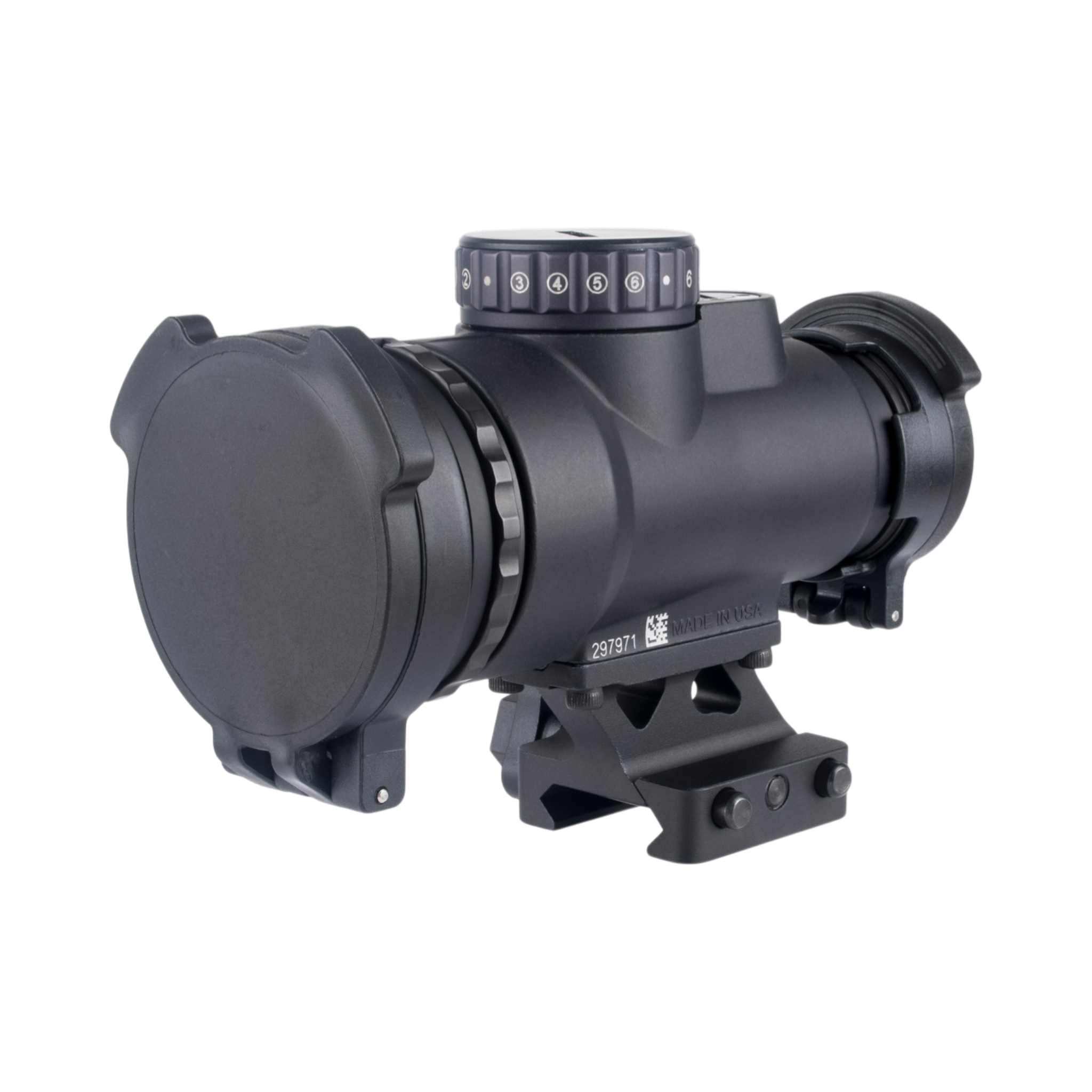 Trijicon MRO® HD Patrol regulējams LED tēmēklis ar 68 MOA tēmēkļa krustu un 2,0 MOA sarkanu punktu; pilnībā pagriežams ātrās nomaiņas Q-LOC (AC32070)